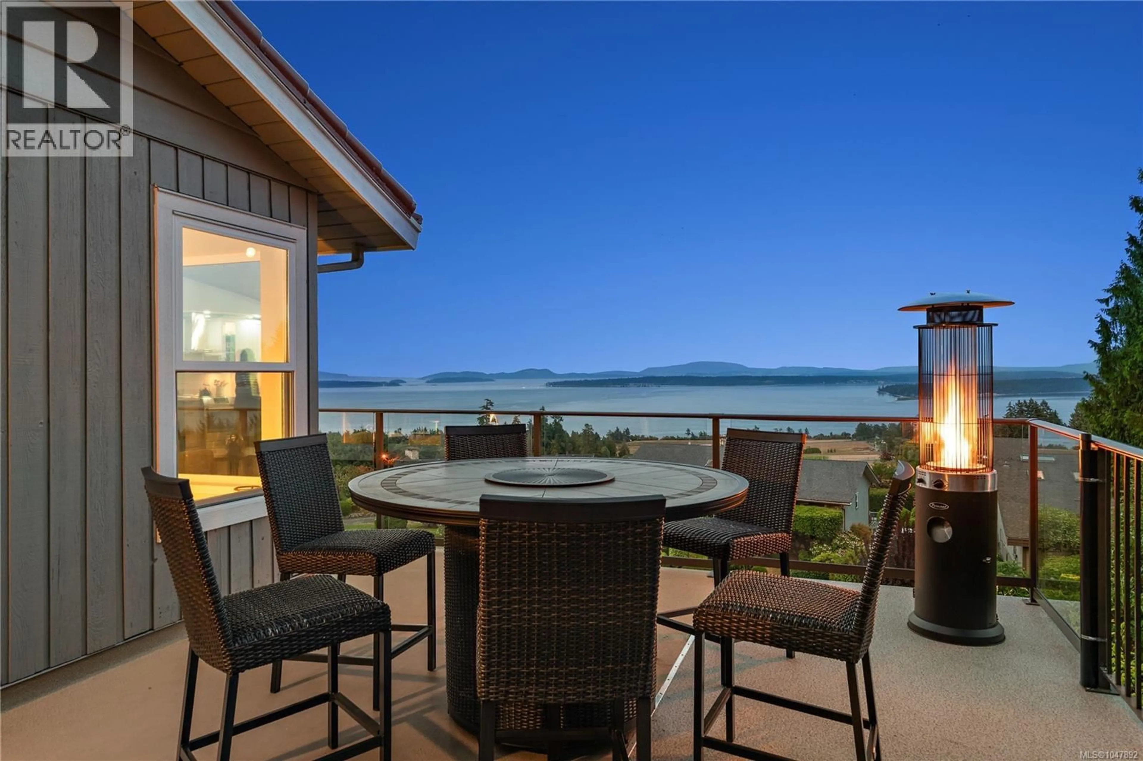 Patio, water/lake/river/ocean view for 8750 PENDER PARK DRIVE, North Saanich British Columbia V8L3Z5