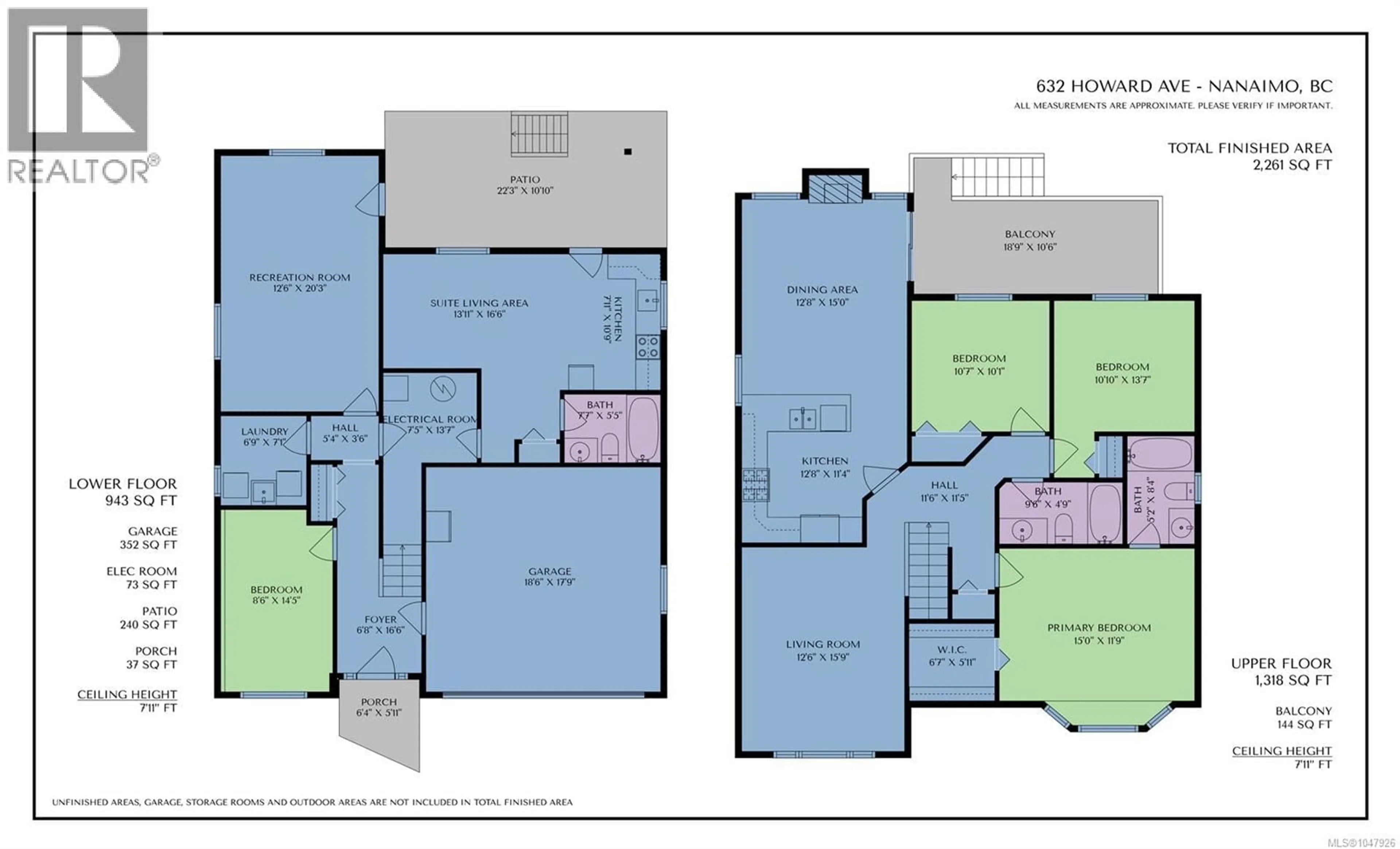 Floor plan for 632 HOWARD AVENUE, Nanaimo British Columbia V9R3S7