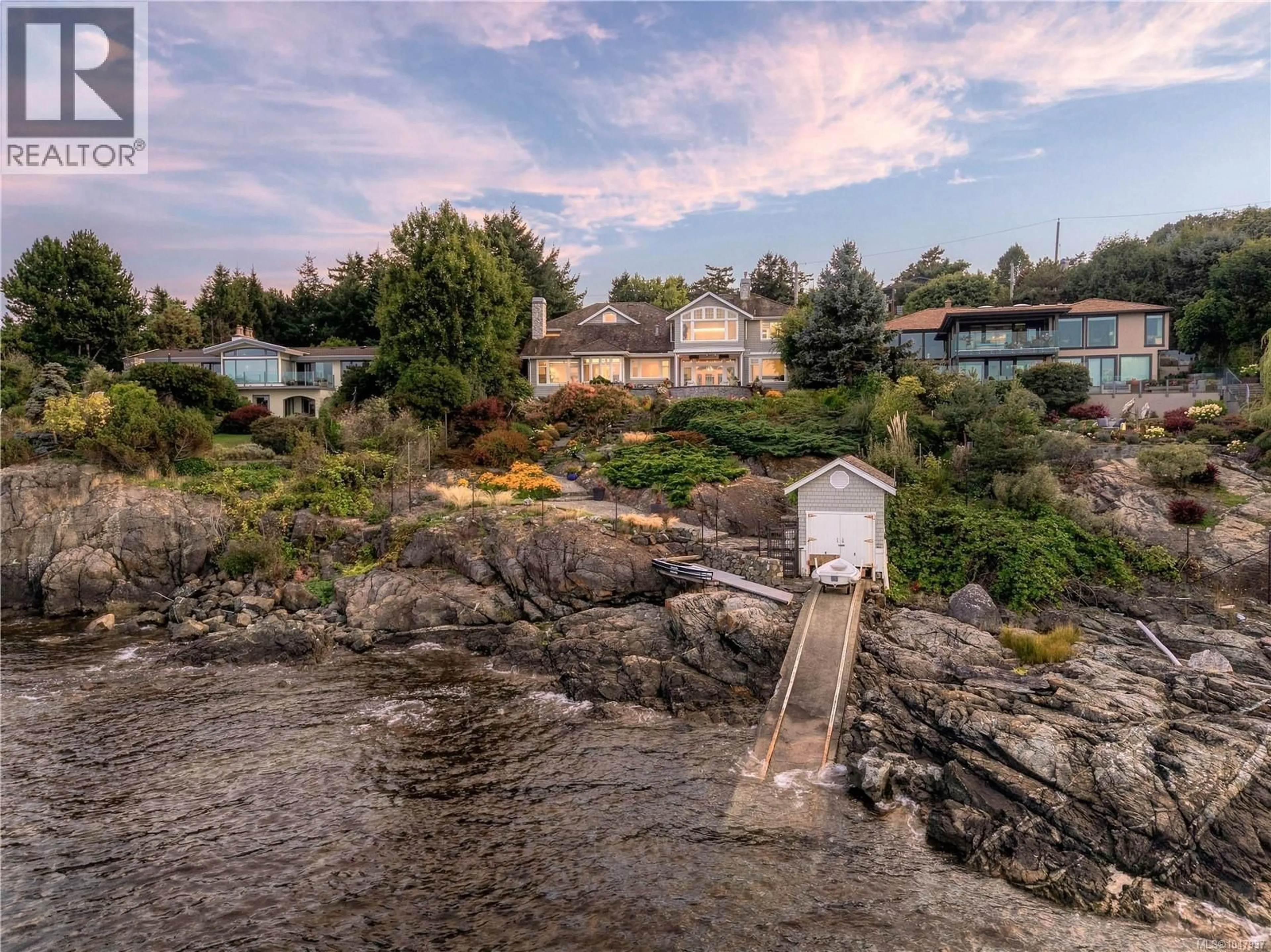 A pic from outside/outdoor area/front of a property/back of a property/a pic from drone, water/lake/river/ocean view for 2924 MT. BAKER VIEW ROAD, Saanich British Columbia V8N1Z5