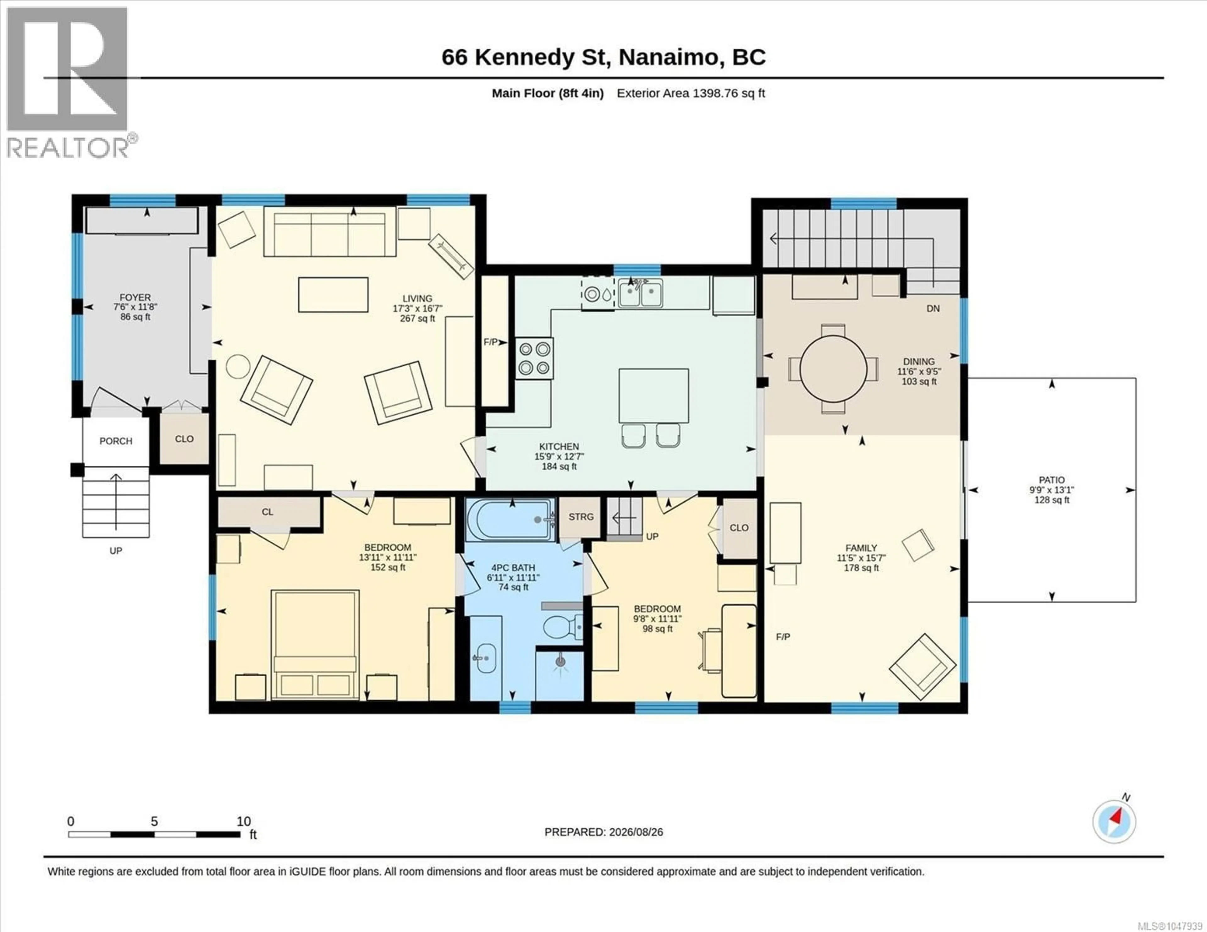Floor plan for 66 KENNEDY STREET, Nanaimo British Columbia V9R2H6
