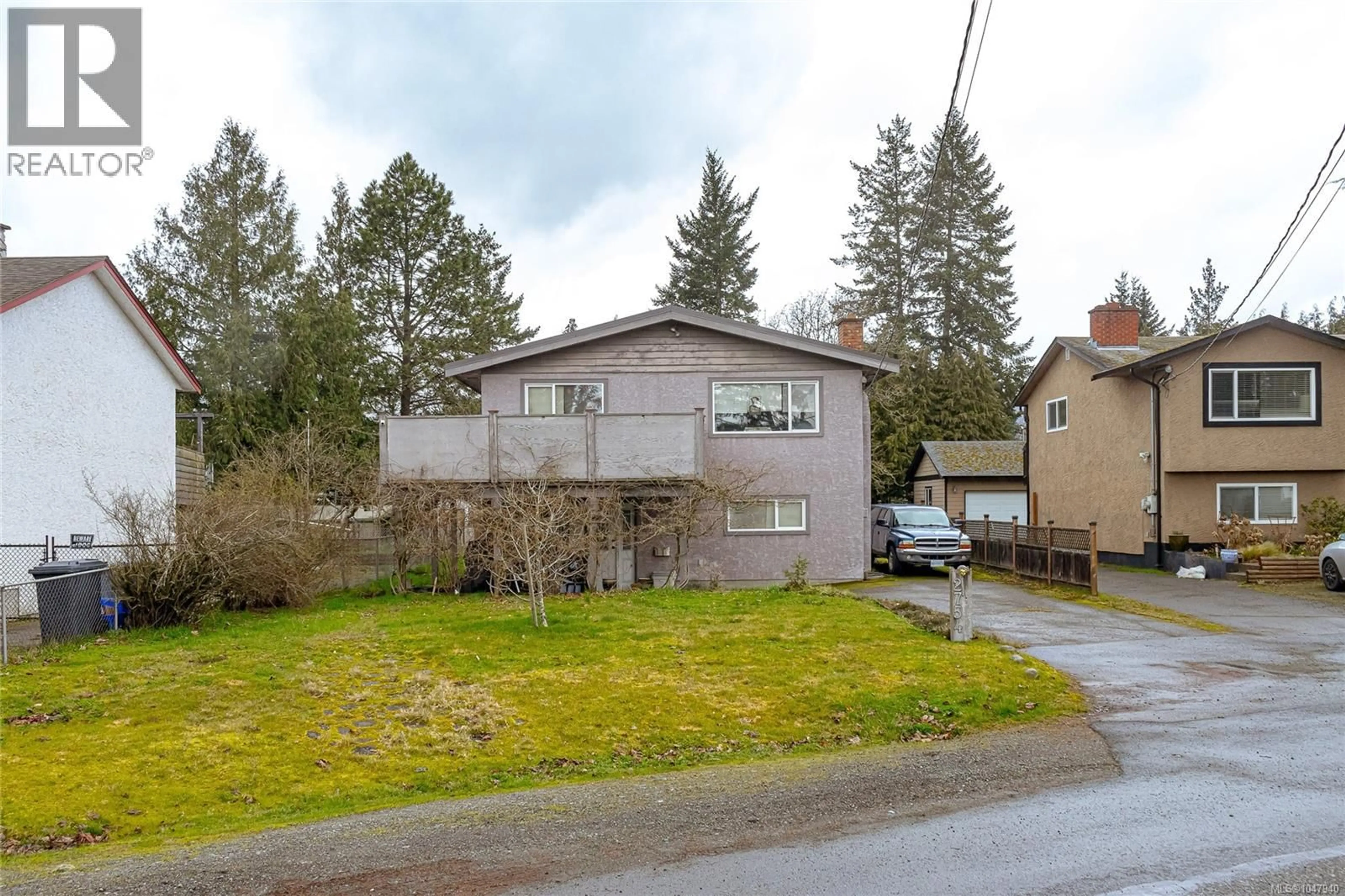 A pic from outside/outdoor area/front of a property/back of a property/a pic from drone, street for 2754 SCAFE ROAD, Langford British Columbia V9B3W7