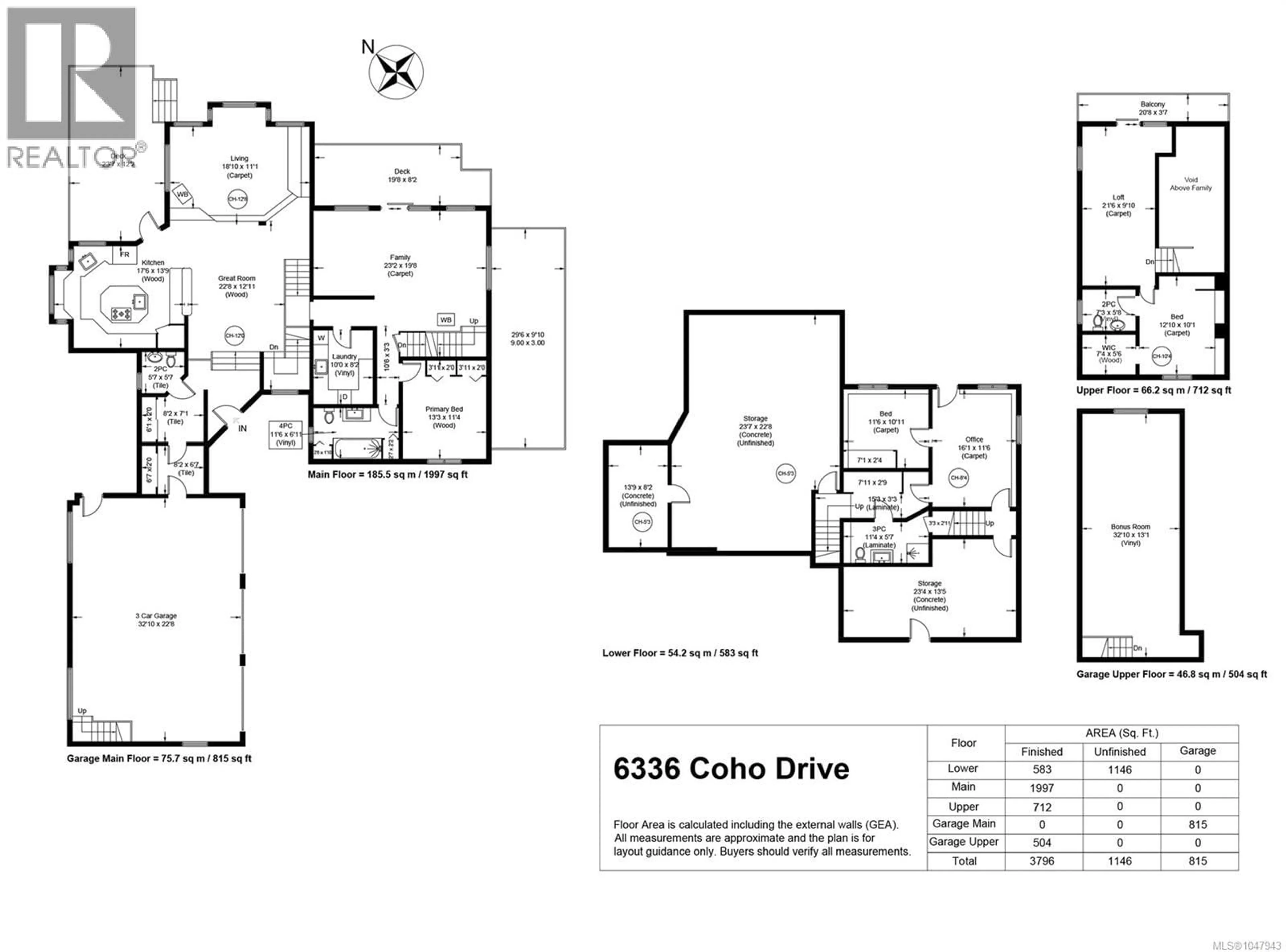Floor plan for 6336 COHO DRIVE, Courtenay British Columbia V9J1V3