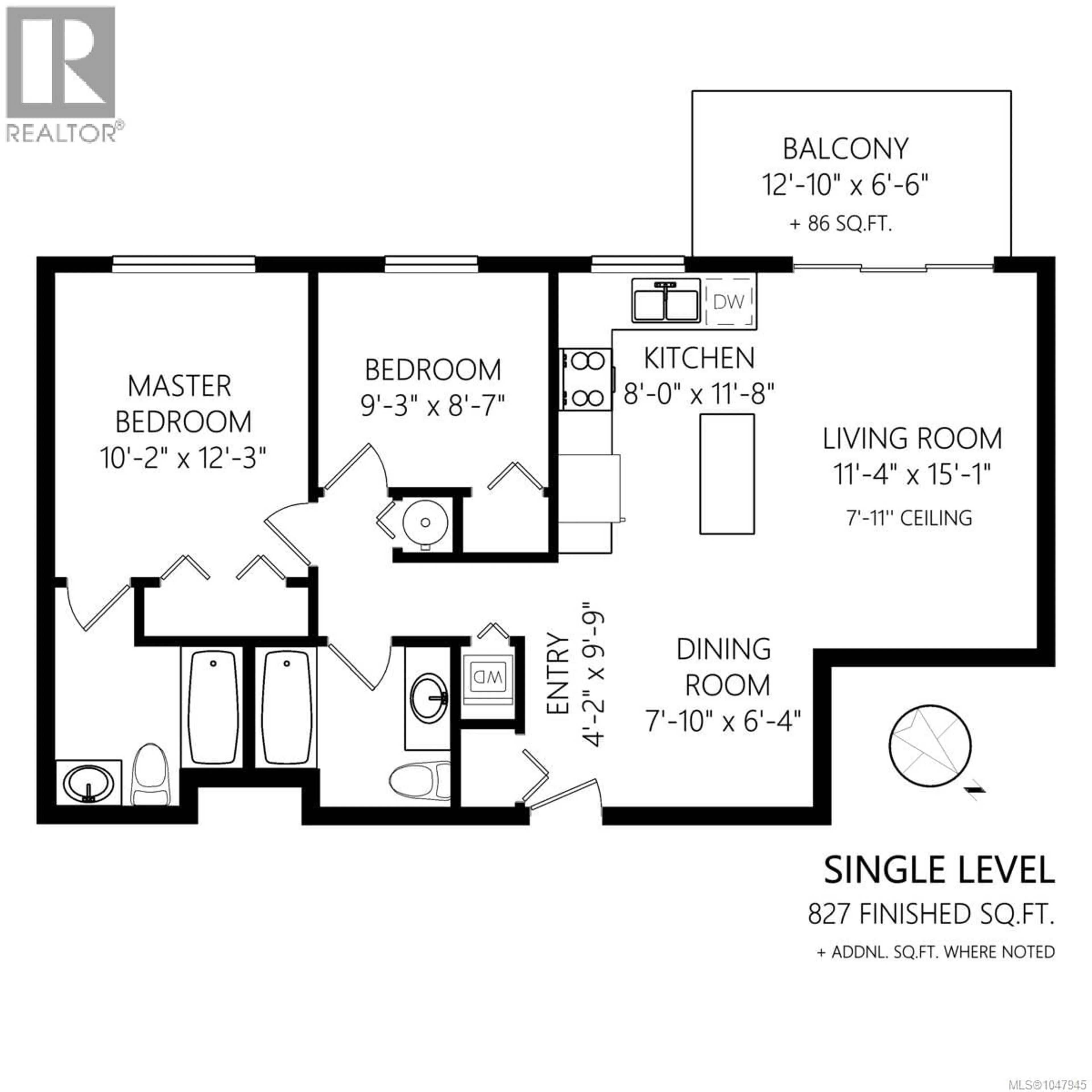 Floor plan for 404 - 2940 HARRIET ROAD, Saanich British Columbia V9A1T3