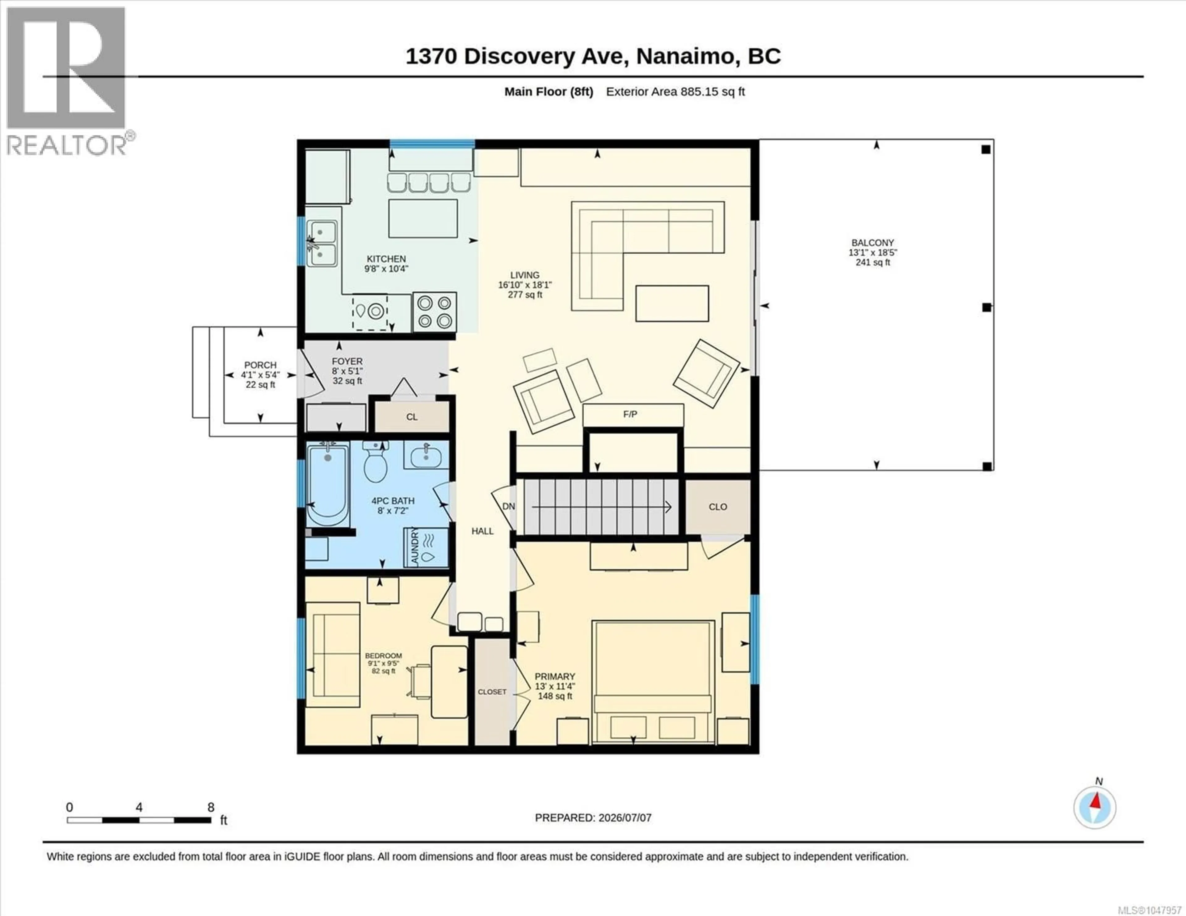 Floor plan for 1370 DISCOVERY AVENUE, Nanaimo British Columbia V9S4B4