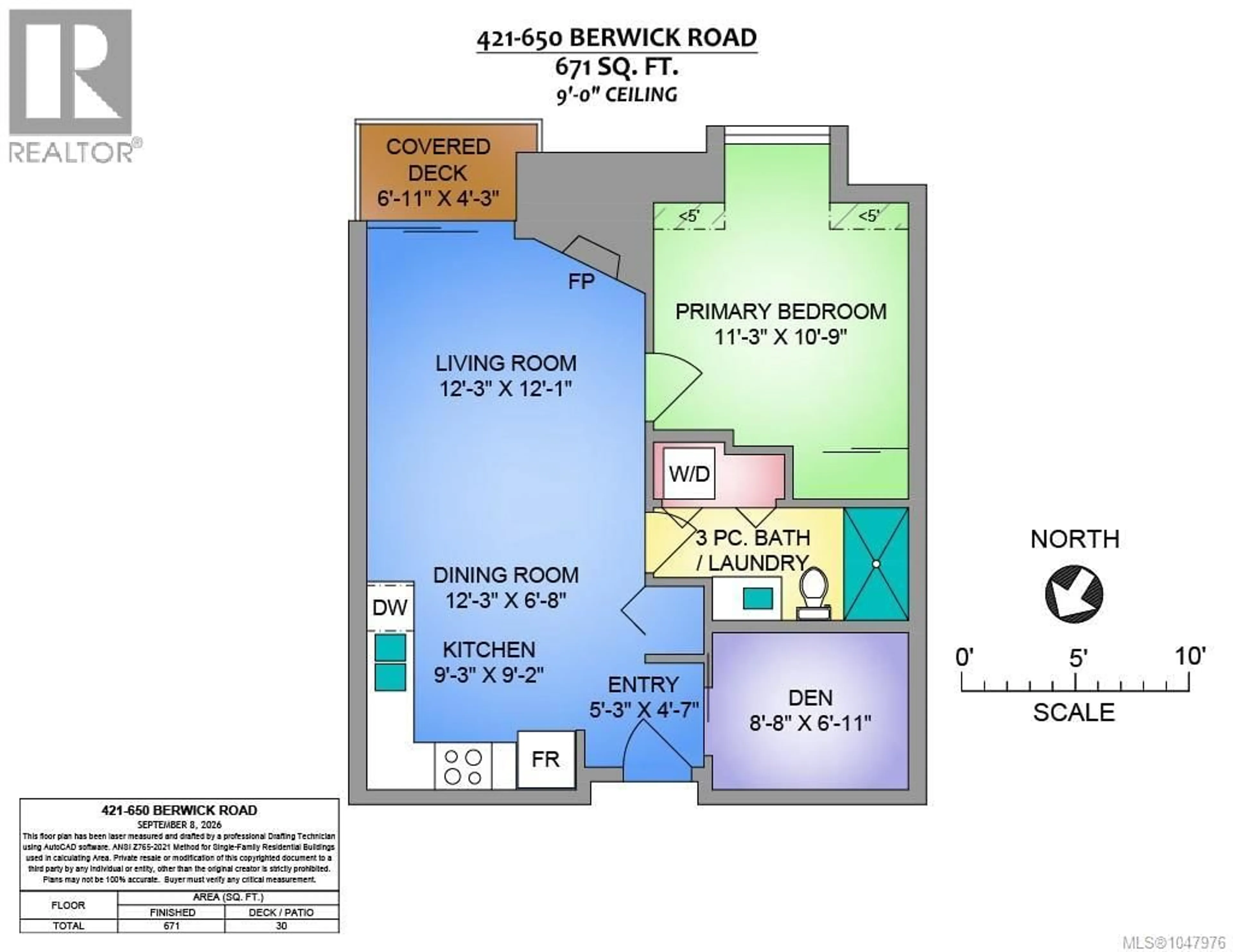 Floor plan for 421 - 650 BERWICK ROAD NORTH, Qualicum Beach British Columbia V9K2T8