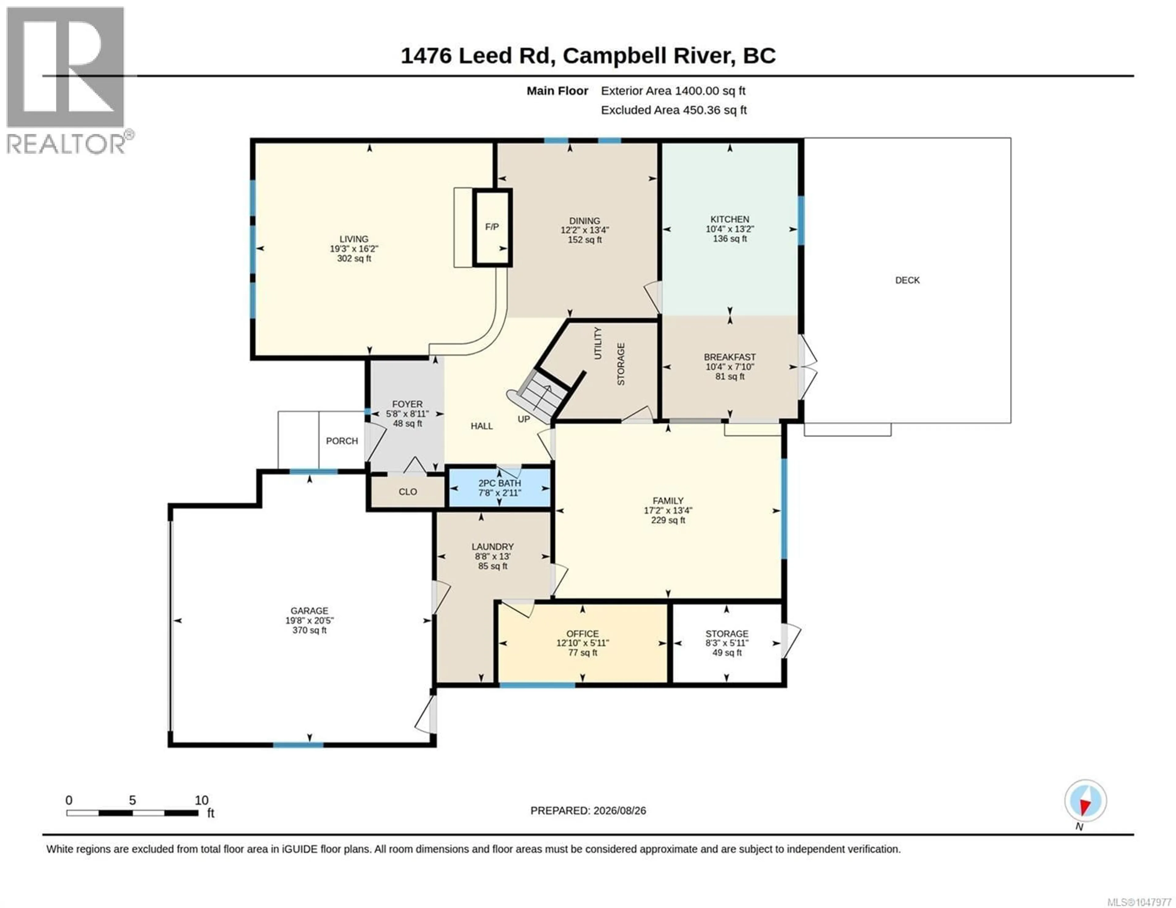 Floor plan for 1476 LEED ROAD, Campbell River British Columbia V9W5M8