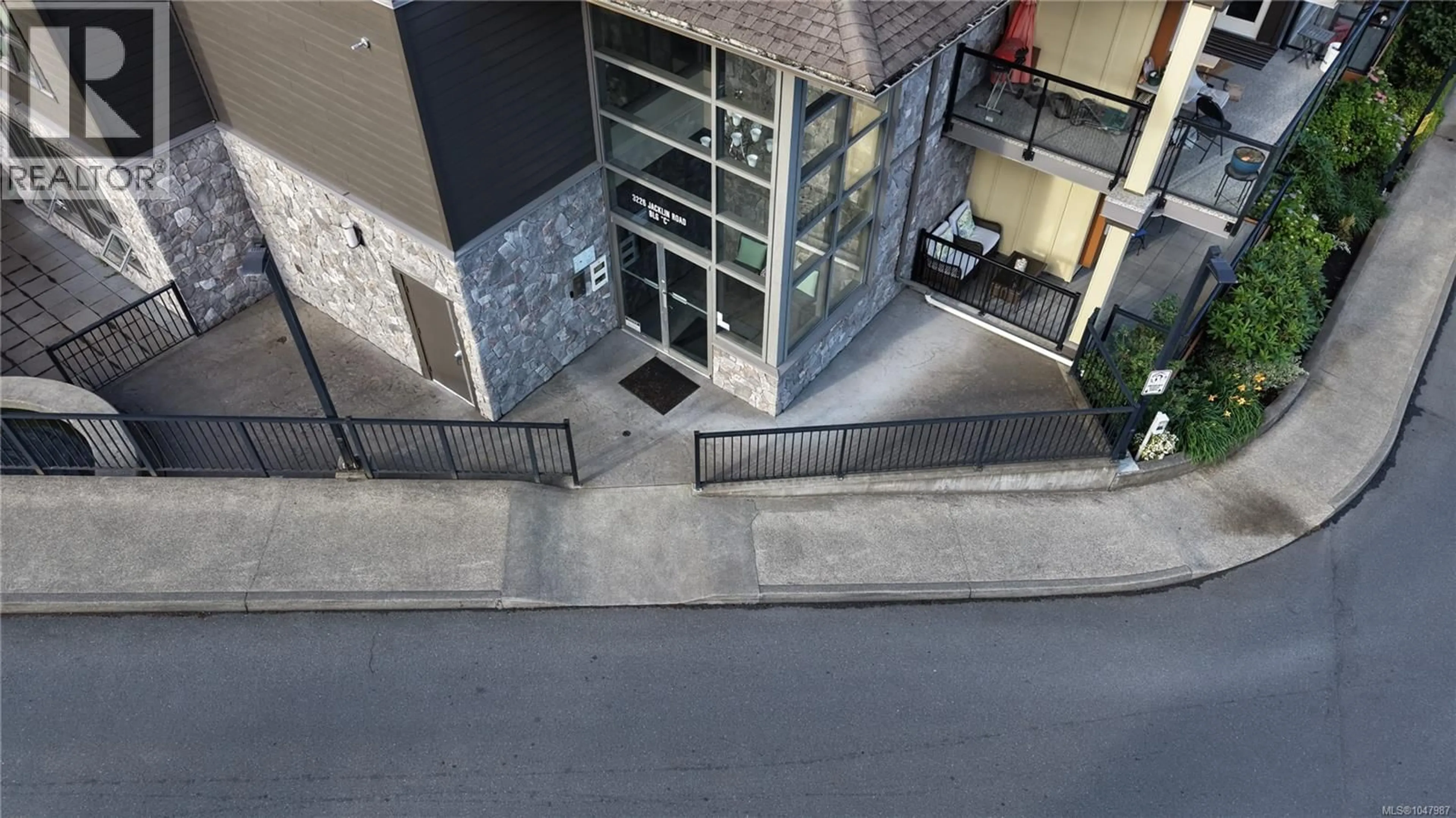A pic from outside/outdoor area/front of a property/back of a property/a pic from drone, city buildings view from balcony for 401 - 3226 JACKLIN ROAD SOUTHEAST, Langford British Columbia V9B0J5