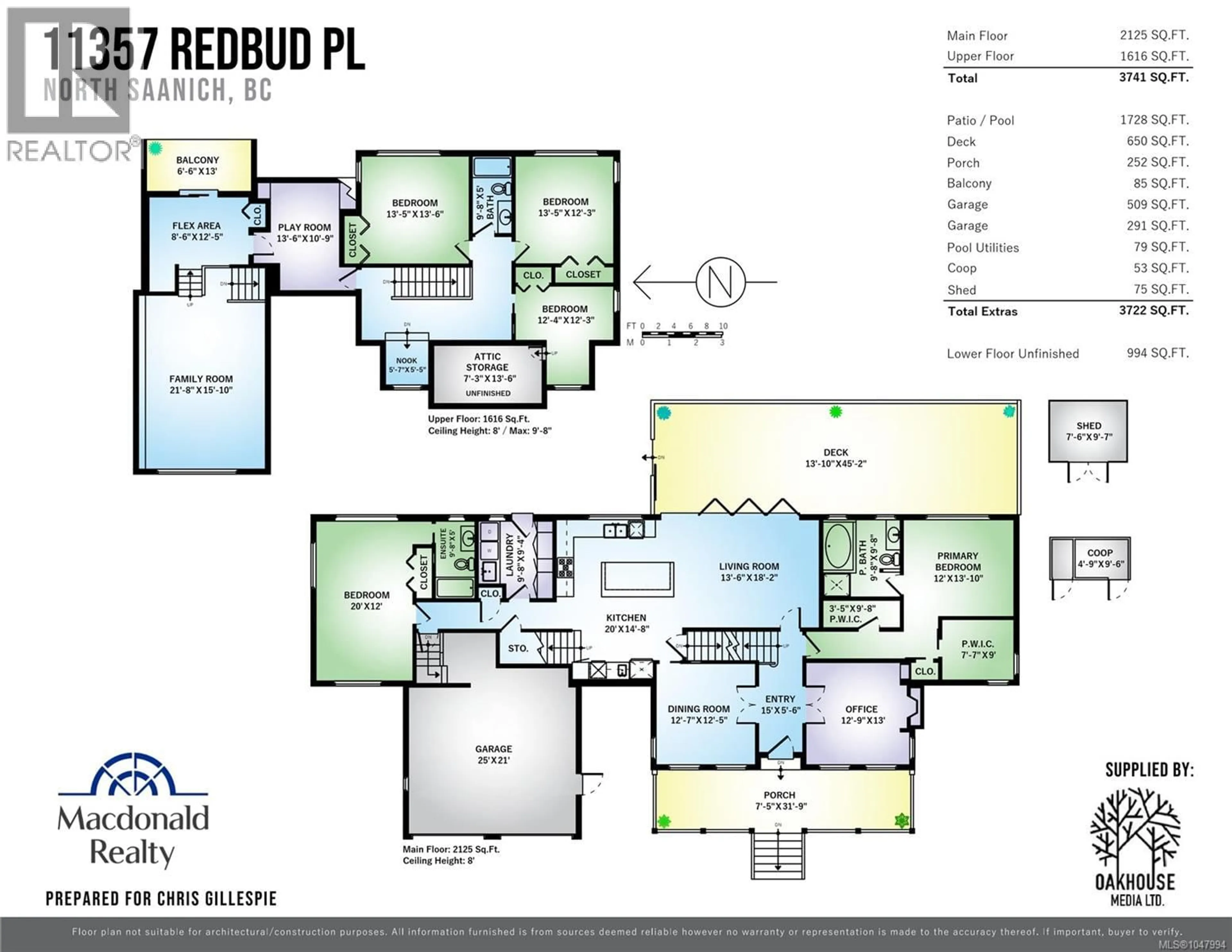 Floor plan for 11357 REDBUD PLACE, North Saanich British Columbia V8L5J9
