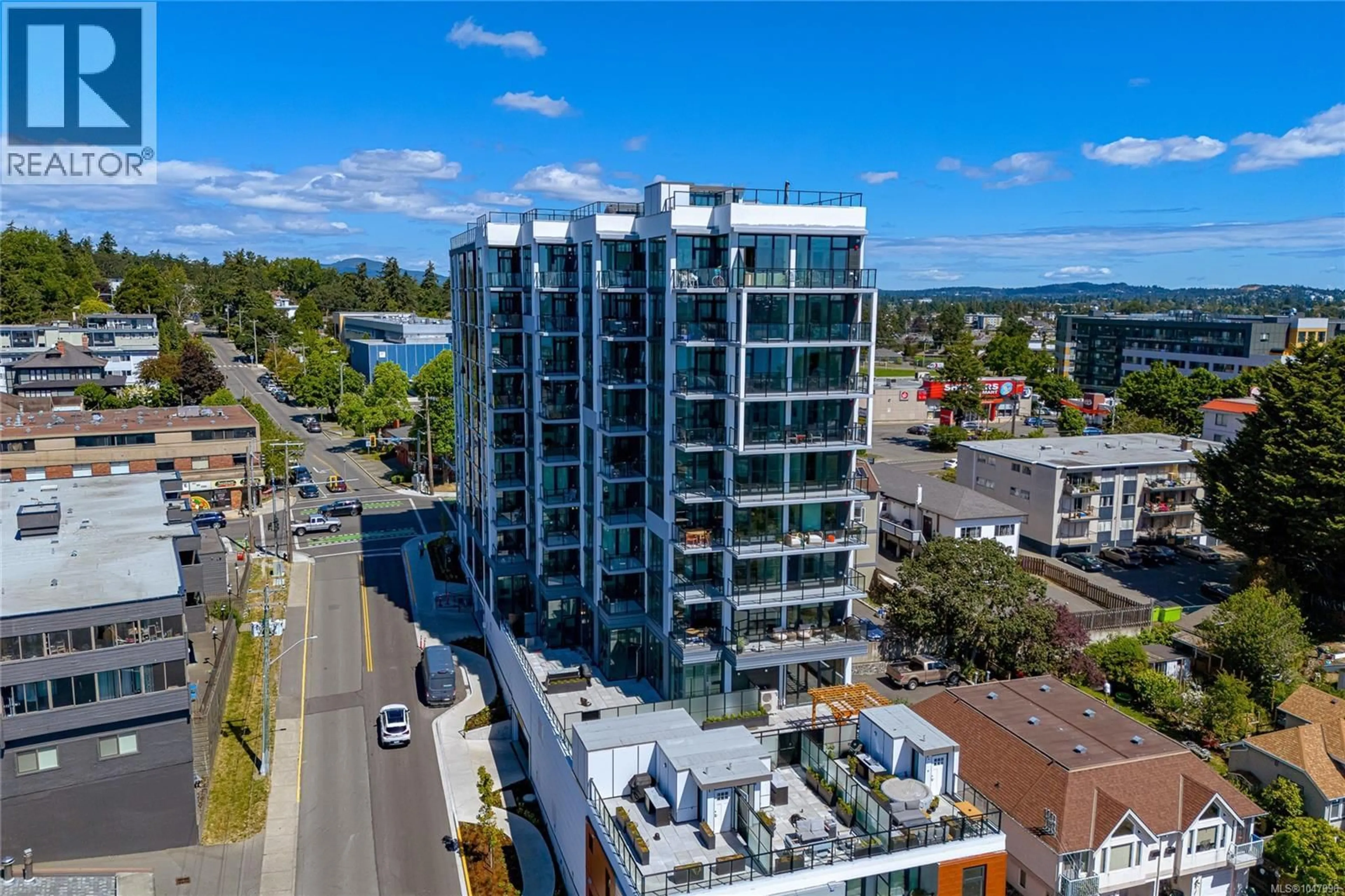 A pic from outside/outdoor area/front of a property/back of a property/a pic from drone, city buildings view from balcony for 301 - 899 ESQUIMALT STREET, Esquimalt British Columbia V9A0L7