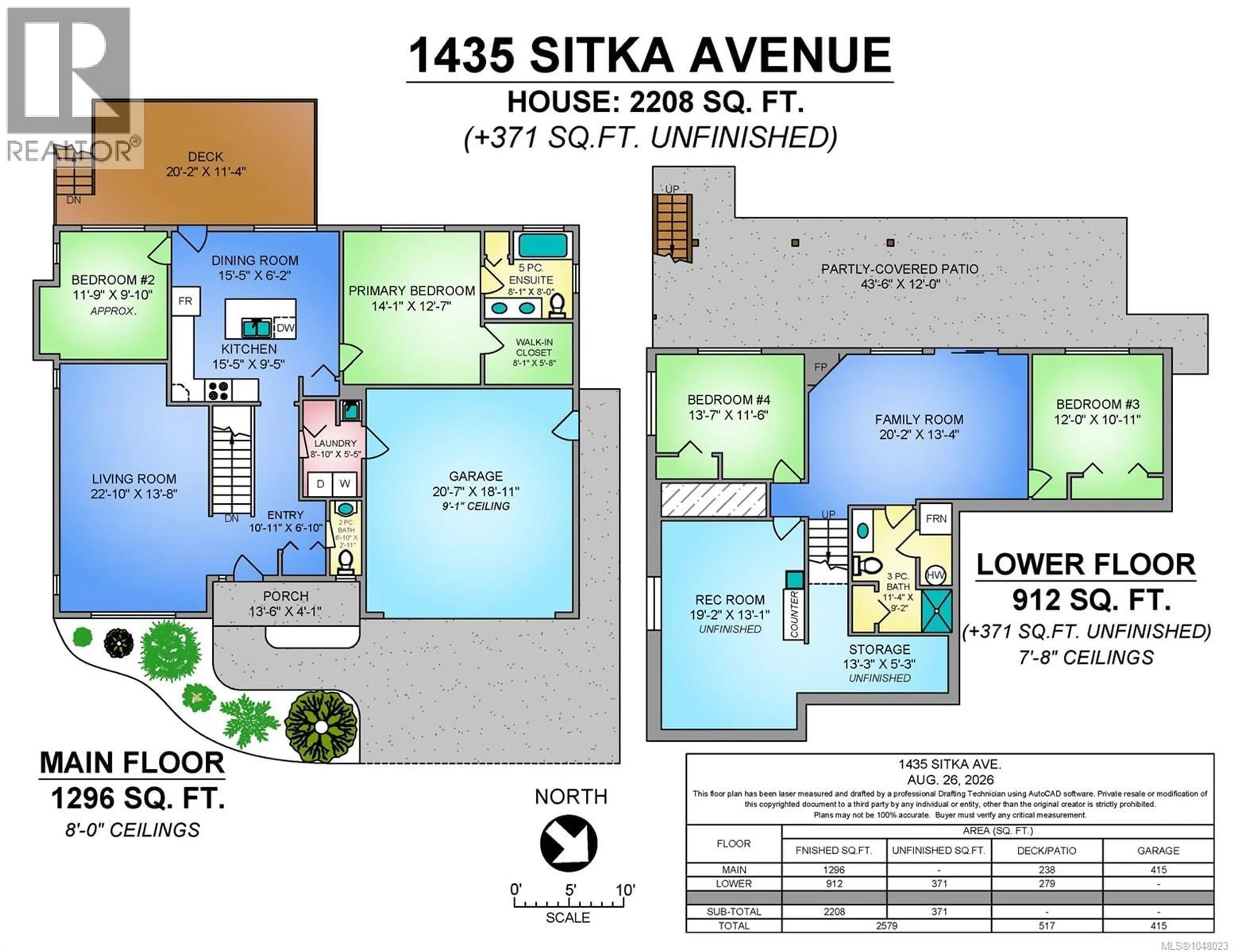 Floor plan for 1435 SITKA AVENUE, Courtenay British Columbia V9N8W8