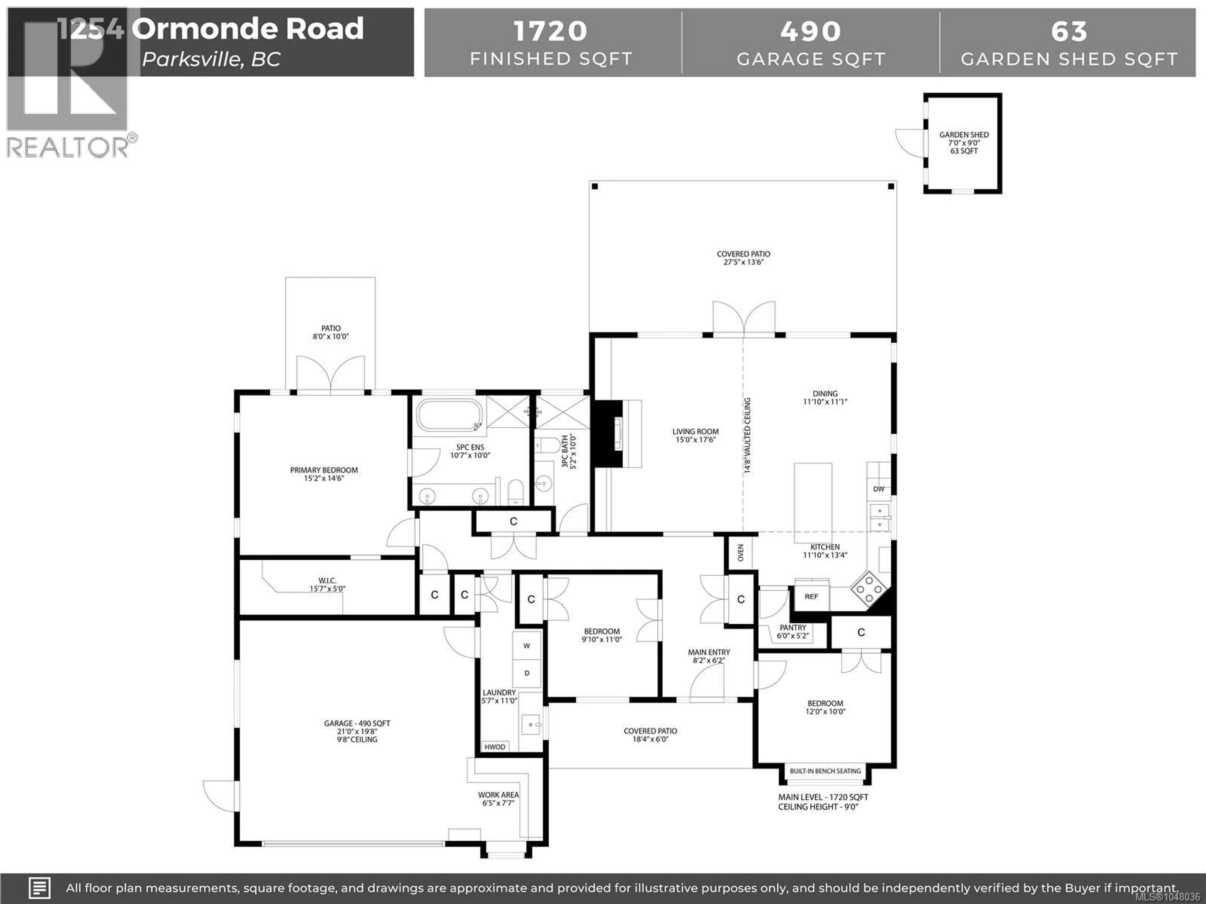 Floor plan for 1254 ORMONDE ROAD, Parksville British Columbia V9P1W4