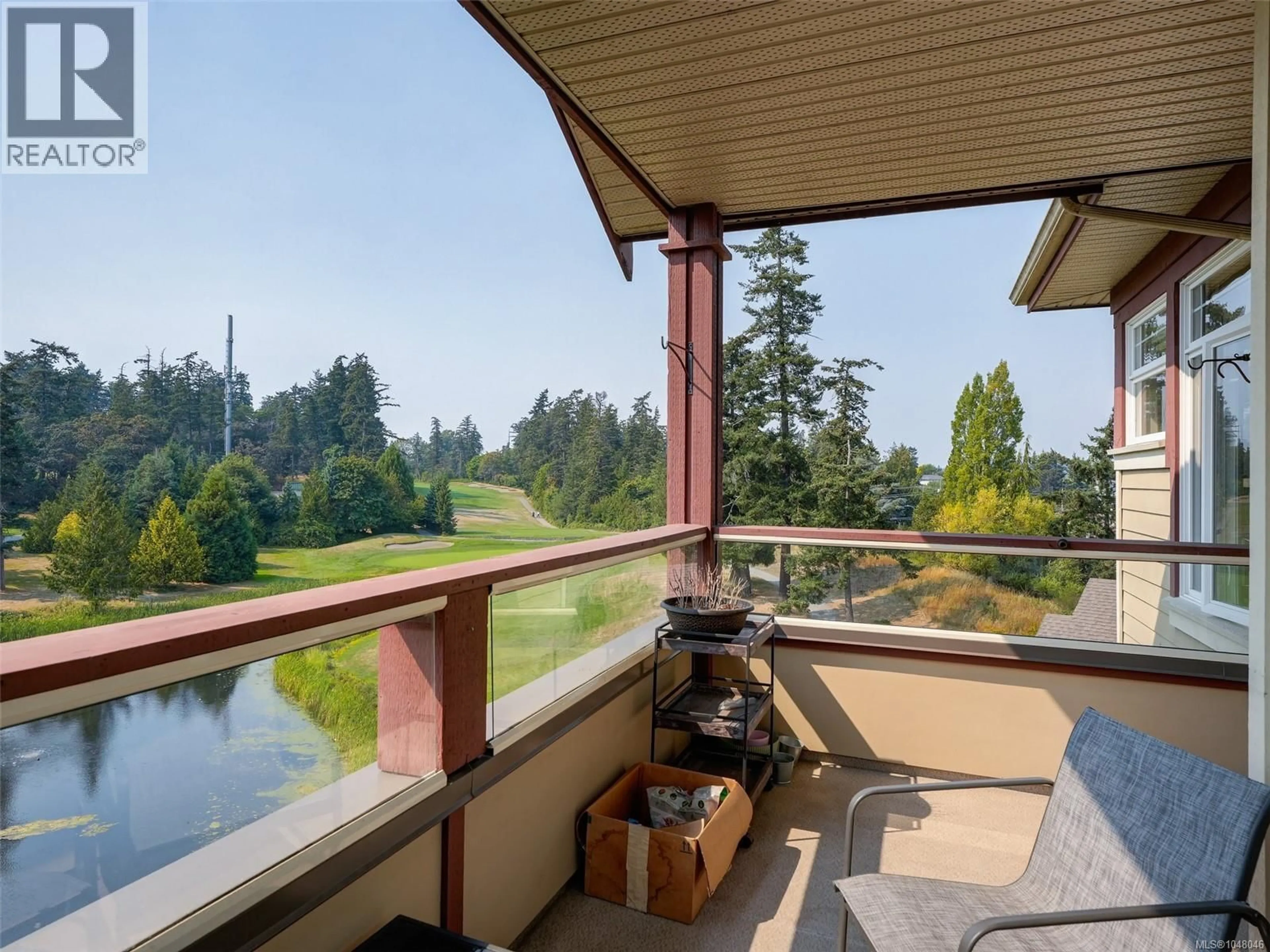 Balcony in the apartment, water/lake/river/ocean view for 405E - 1115 CRAIGFLOWER ROAD, Esquimalt British Columbia V9A7R1