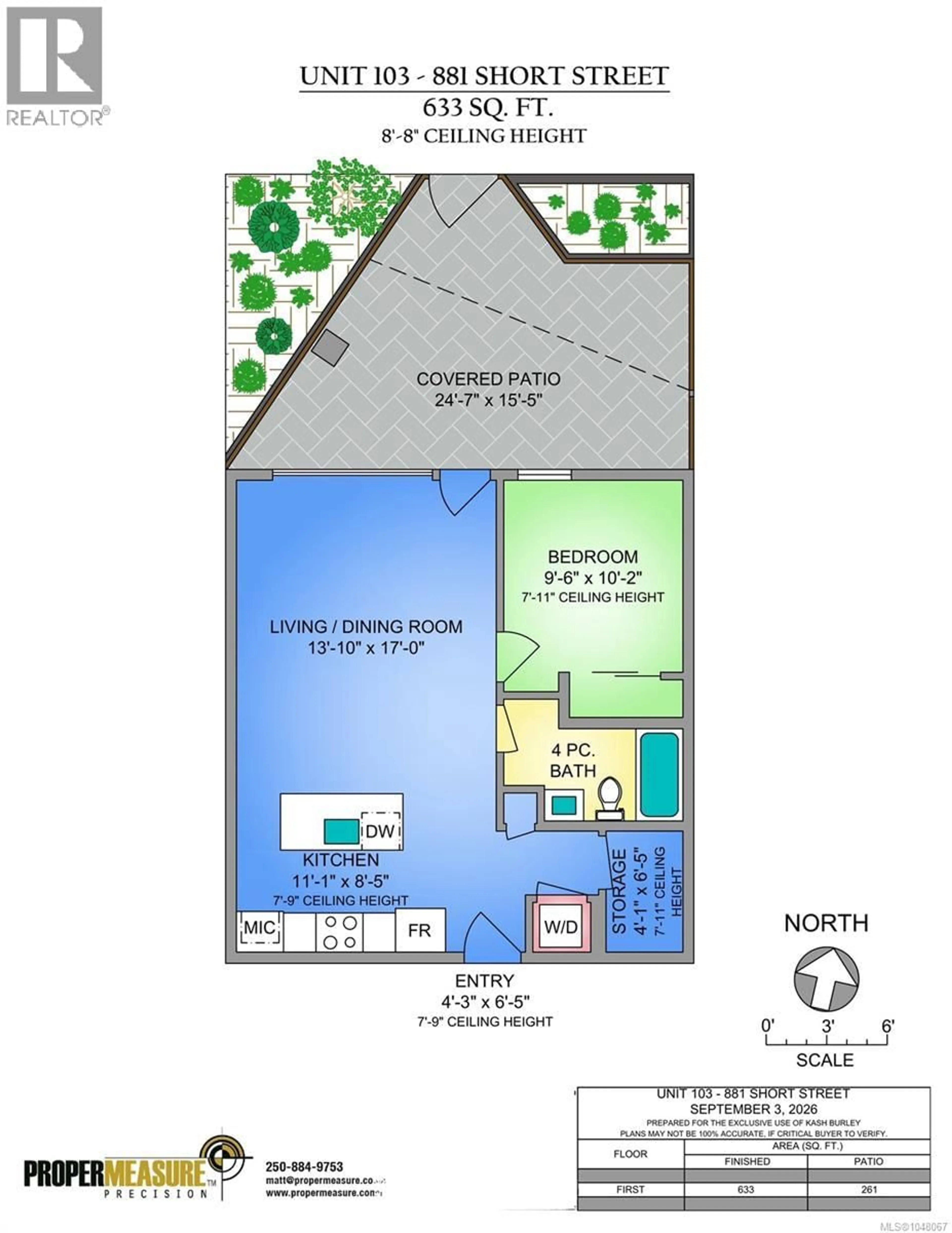 Floor plan for 103 - 881 SHORT STREET, Saanich British Columbia V8P2L3