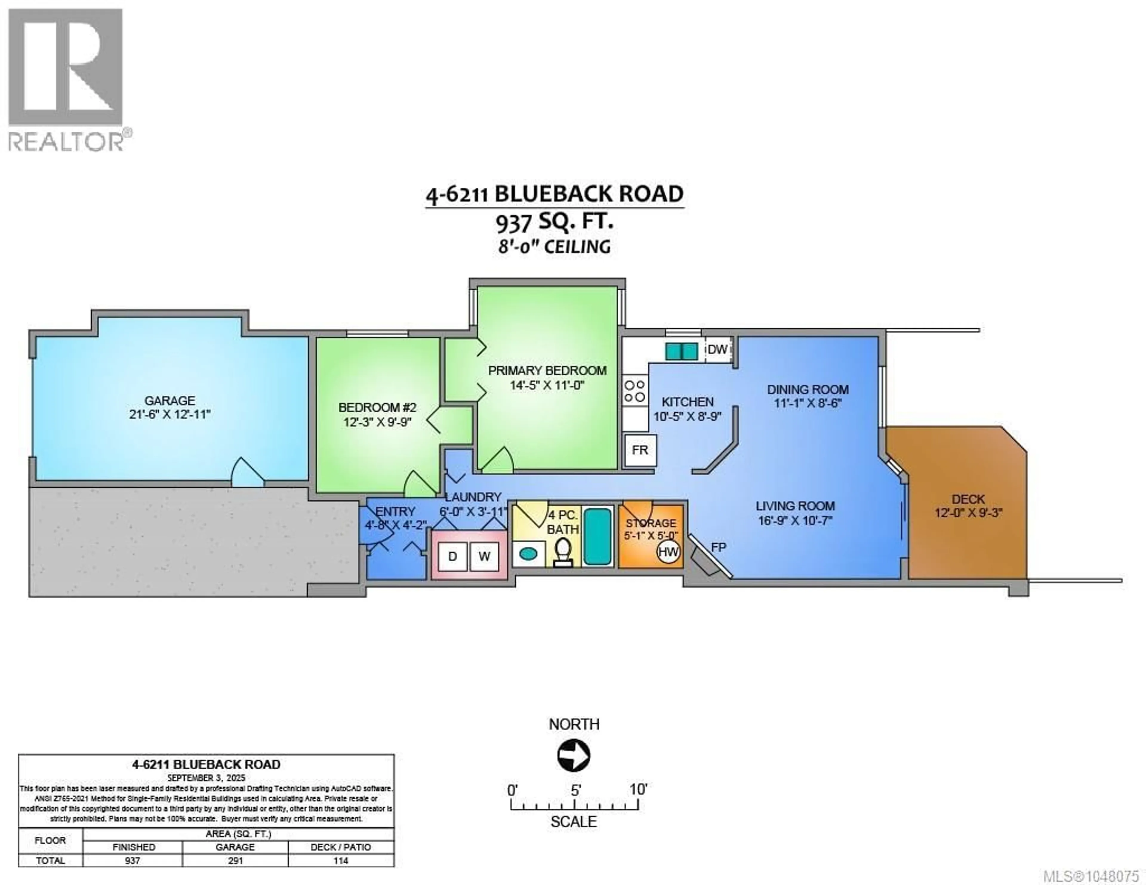 Floor plan for 4 - 6211 BLUEBACK ROAD, Nanaimo British Columbia V9V1M8
