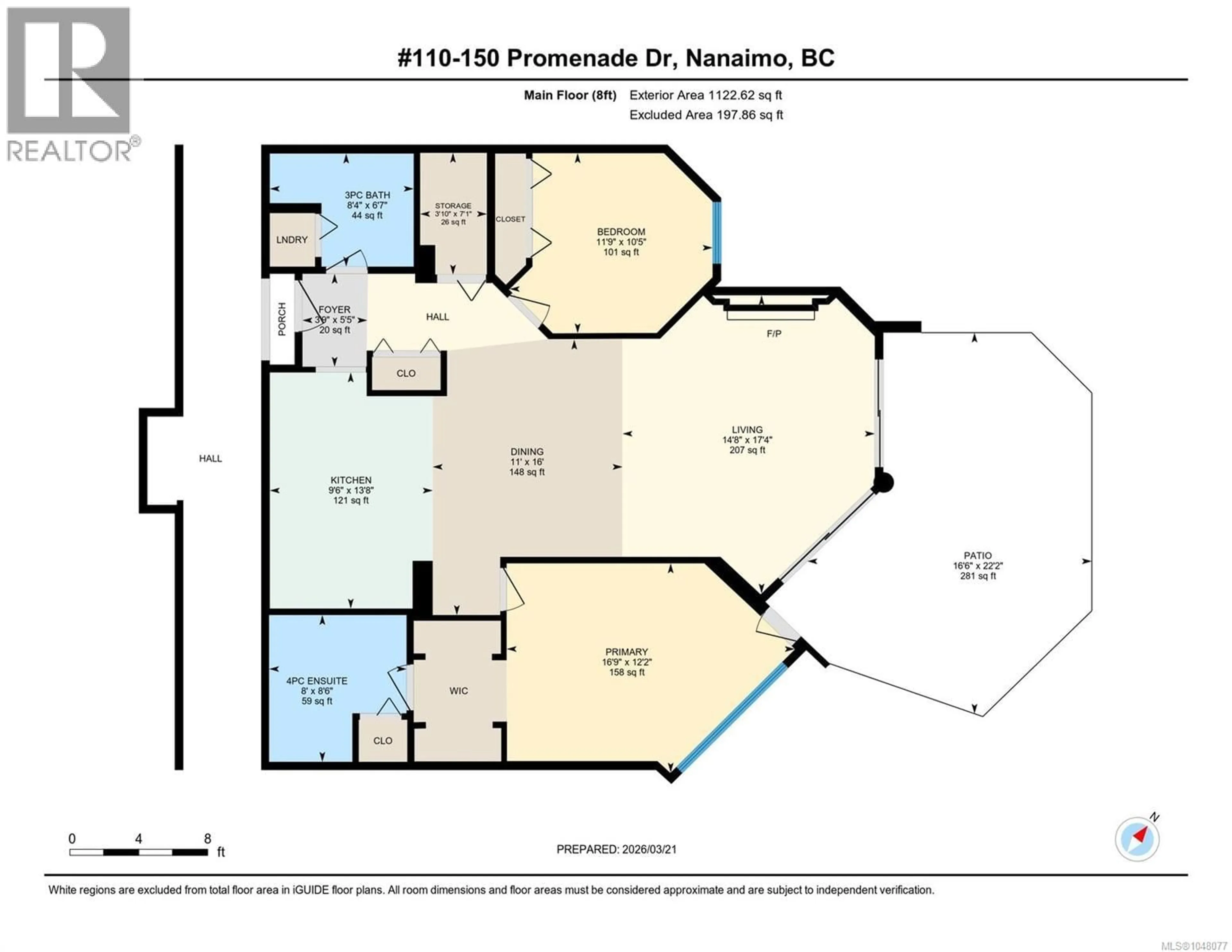 Floor plan for 110 - 150 PROMENADE DRIVE, Nanaimo British Columbia V9R6M6