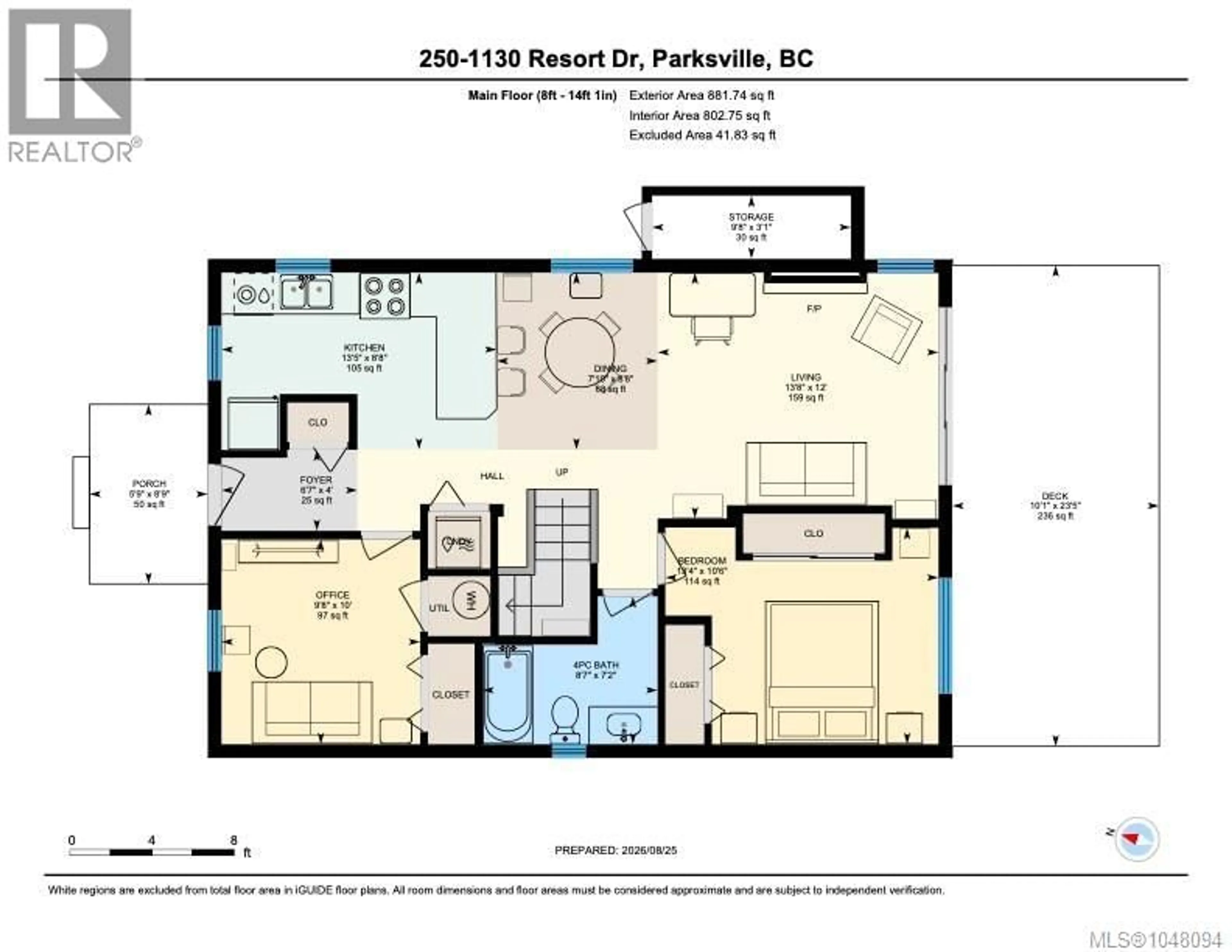 Floor plan for 250 - 1130 RESORT DRIVE, Parksville British Columbia V9P2E3
