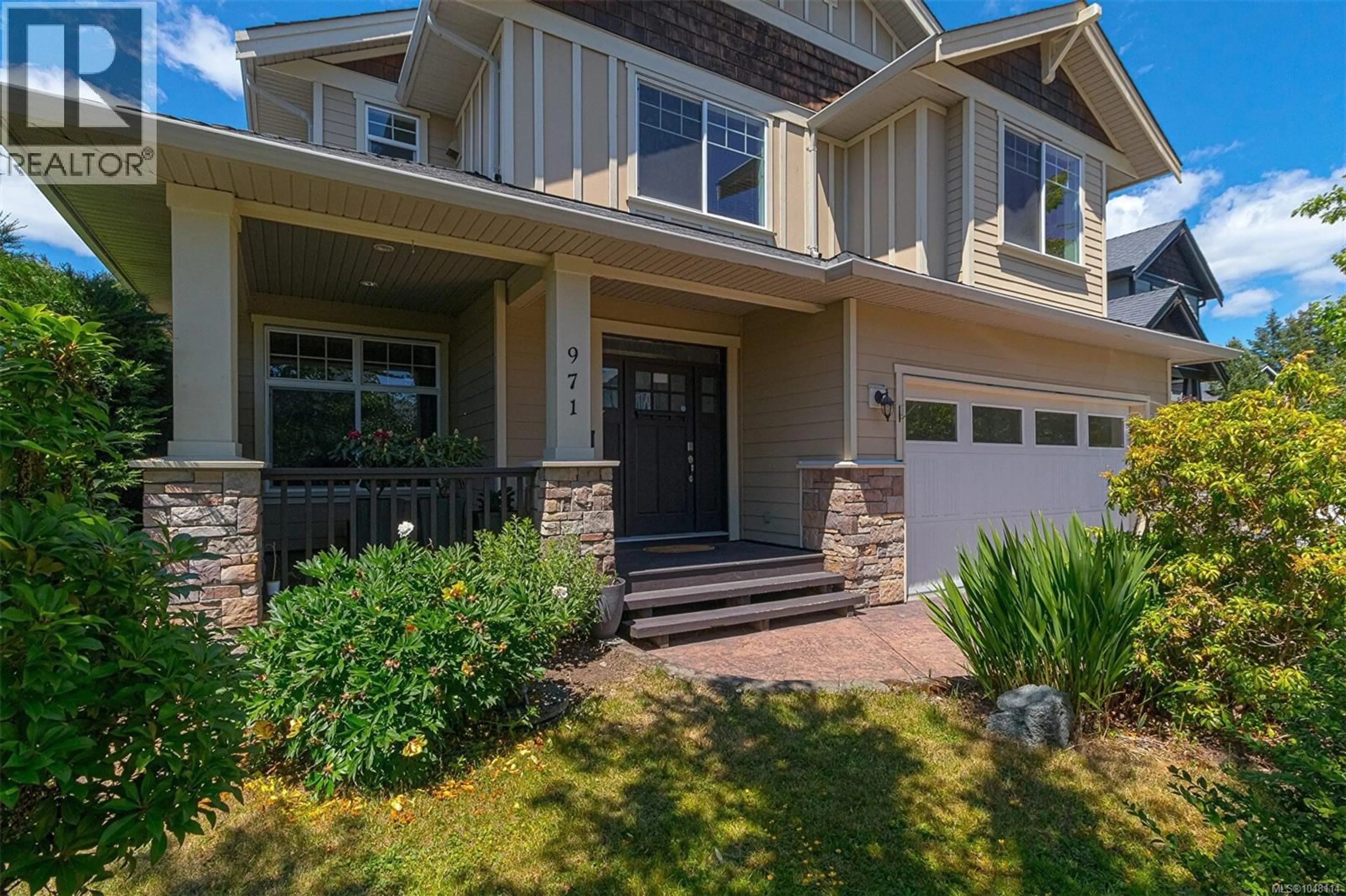 Home with brick exterior material, street for 971 GADE ROAD, Langford British Columbia V9B0G8