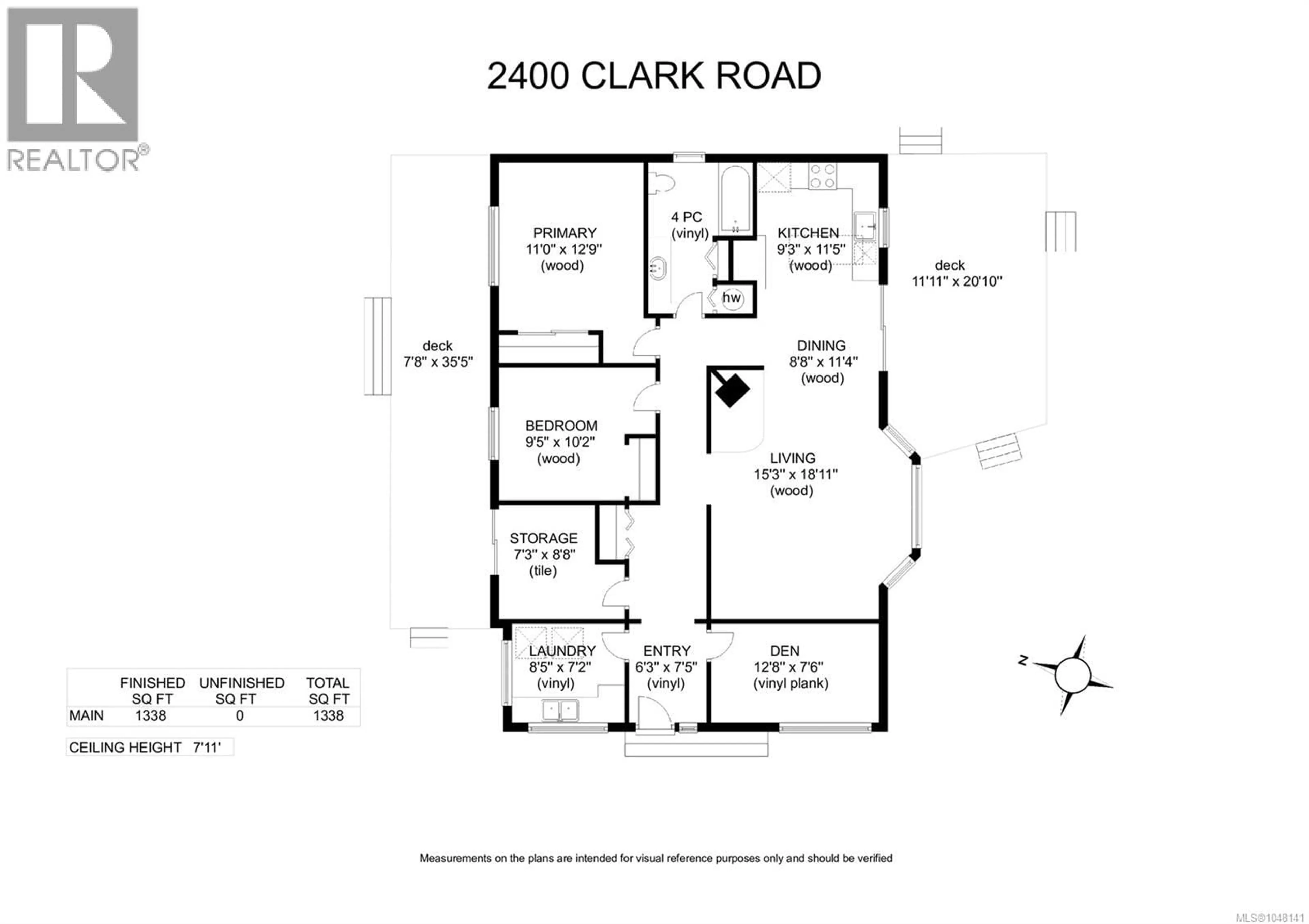 Floor plan for 2400 CLARK ROAD, Courtenay British Columbia V9J1T1