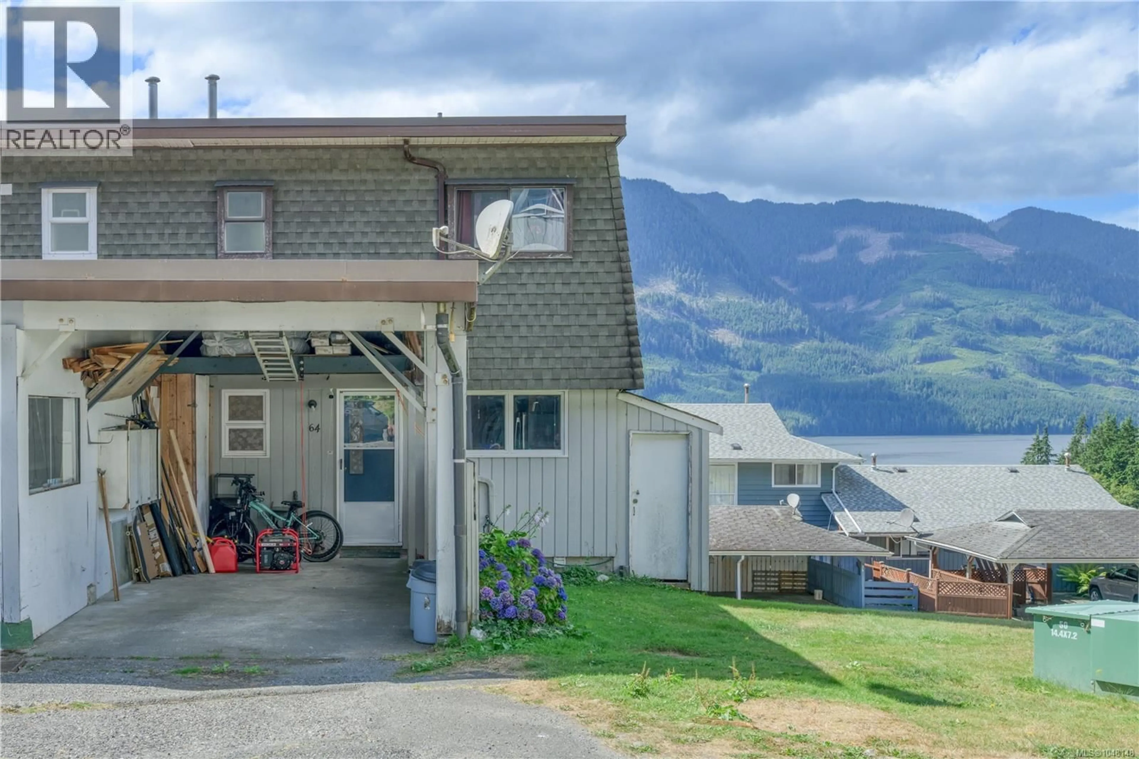 A pic from outside/outdoor area/front of a property/back of a property/a pic from drone, mountain view for 64 CLARK DRIVE, Port Alice British Columbia V0N2N0