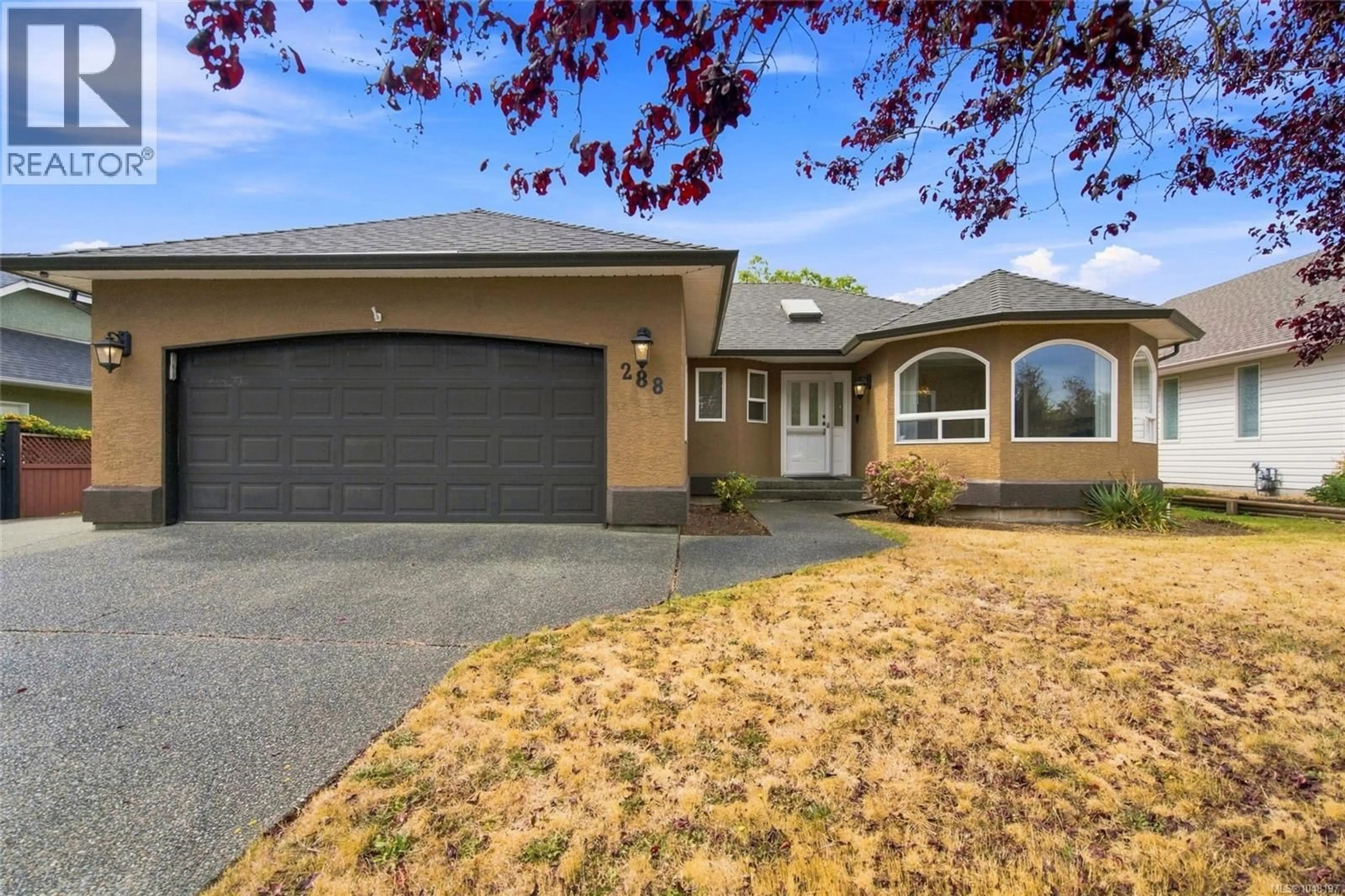 Home with vinyl exterior material, street for 288 LODGEPOLE DRIVE, Parksville British Columbia V9P2S3
