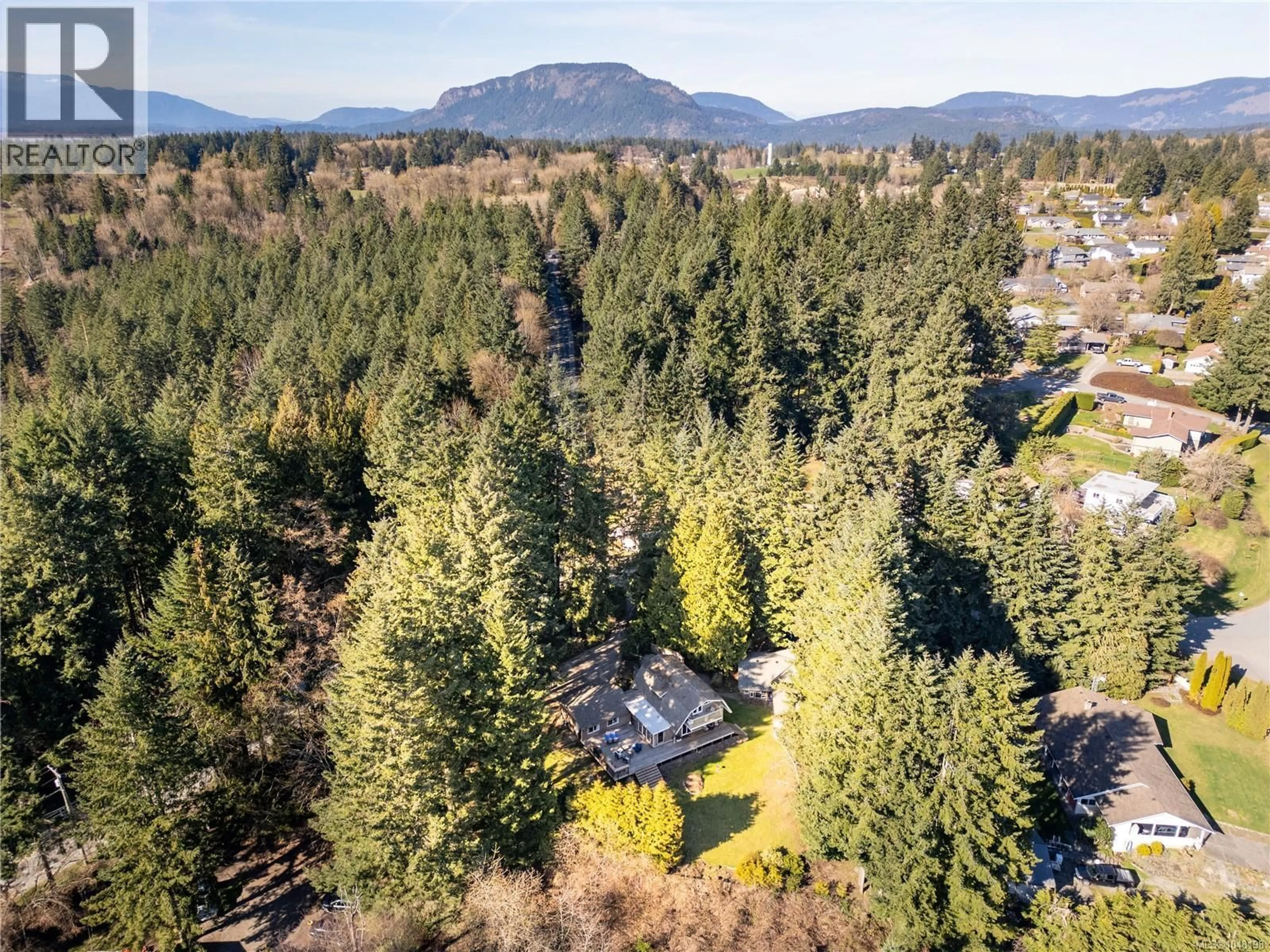 A pic from outside/outdoor area/front of a property/back of a property/a pic from drone, forest/trees view for 4113 ST. CATHERINES DRIVE, Cobble Hill British Columbia V0R1L3