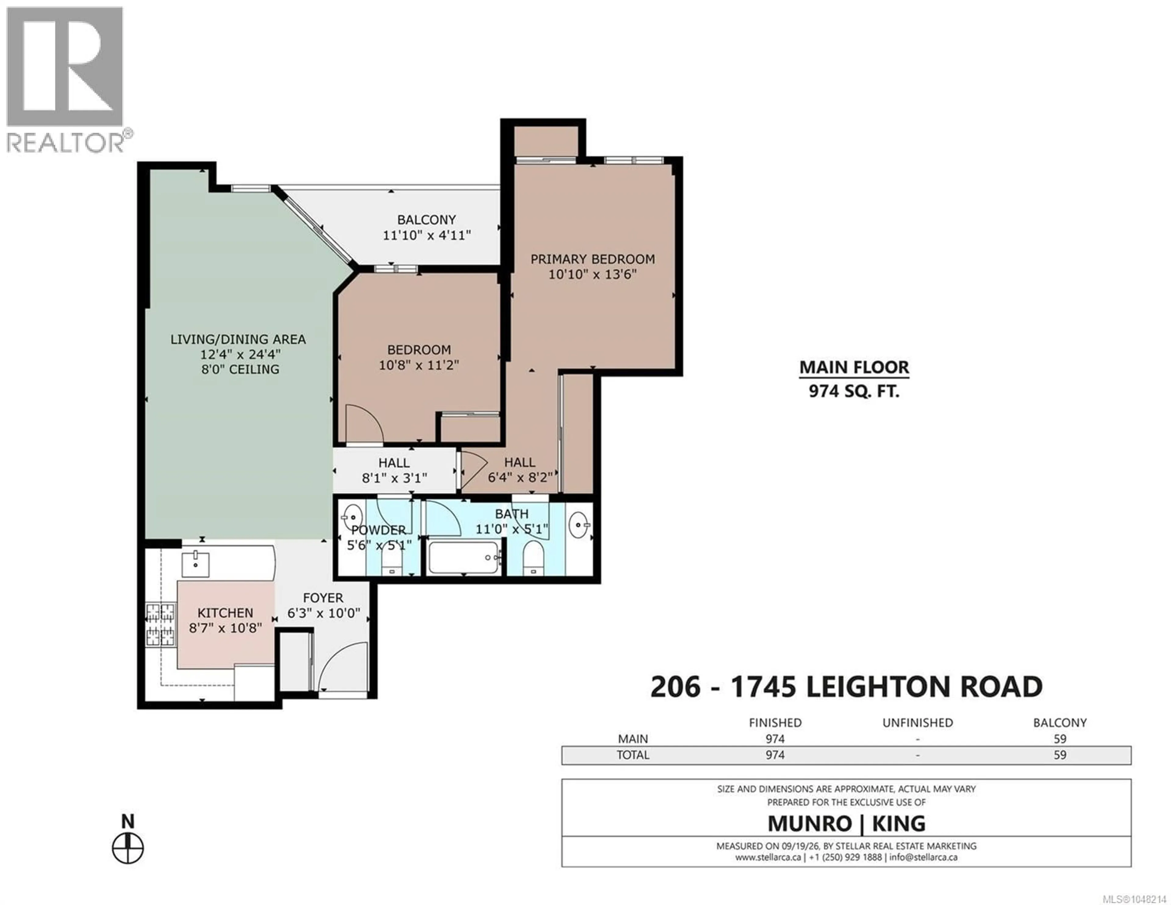 Floor plan for 206 - 1745 LEIGHTON ROAD, Victoria British Columbia V8R6R6