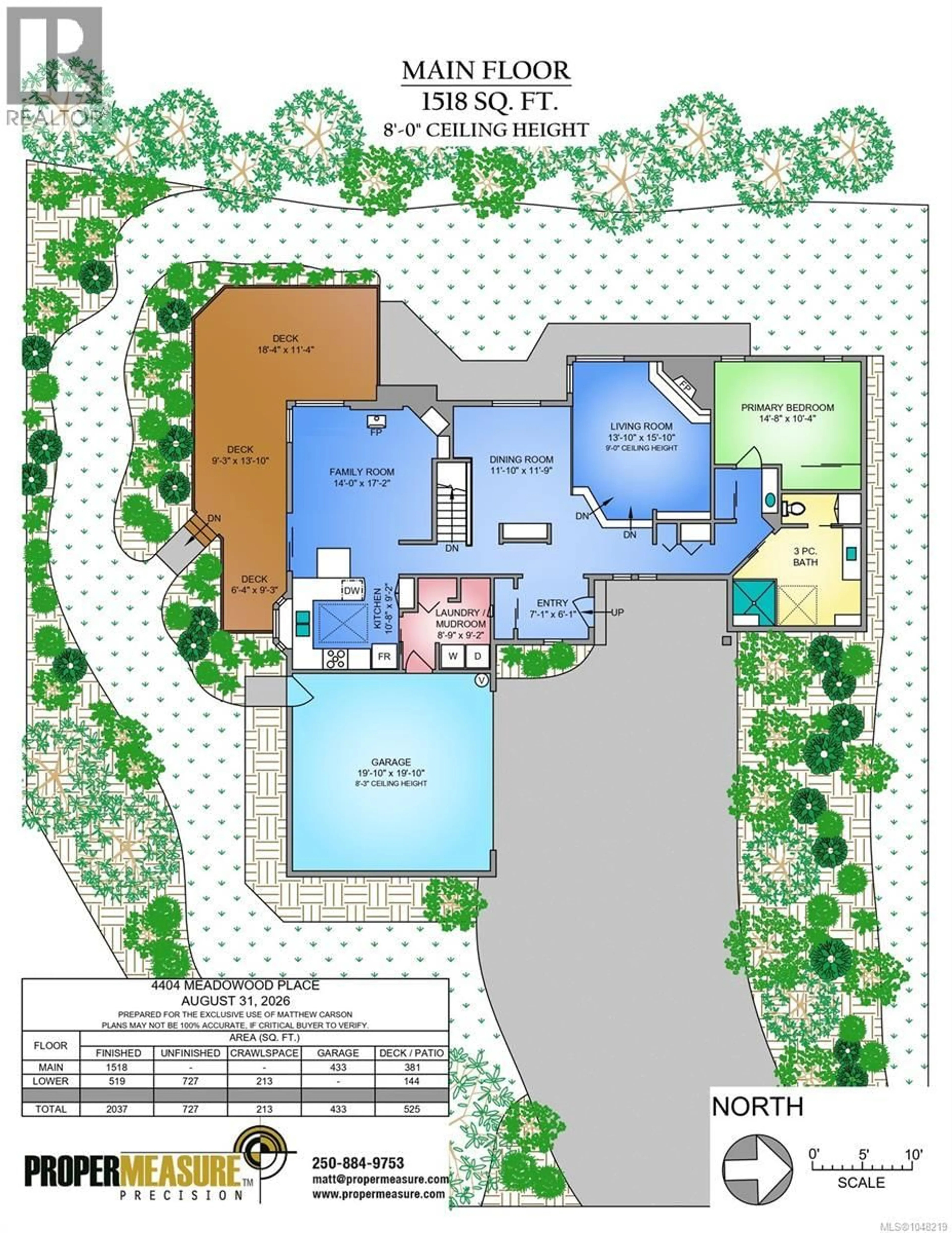 Floor plan for 4404 MEADOWOOD PLACE, Saanich British Columbia V8X4V7