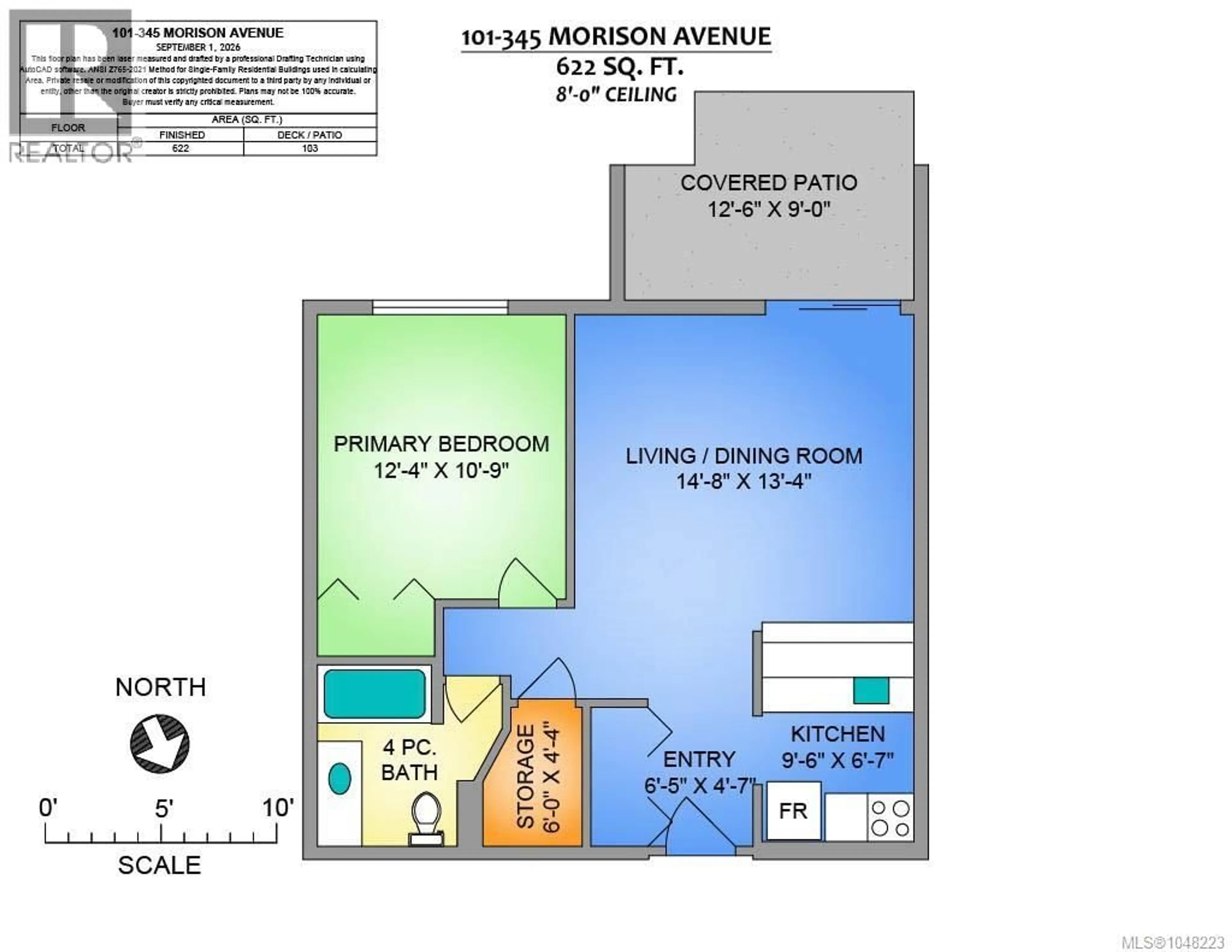 Floor plan for 101 - 345 MORISON AVENUE, Parksville British Columbia V9P1P6