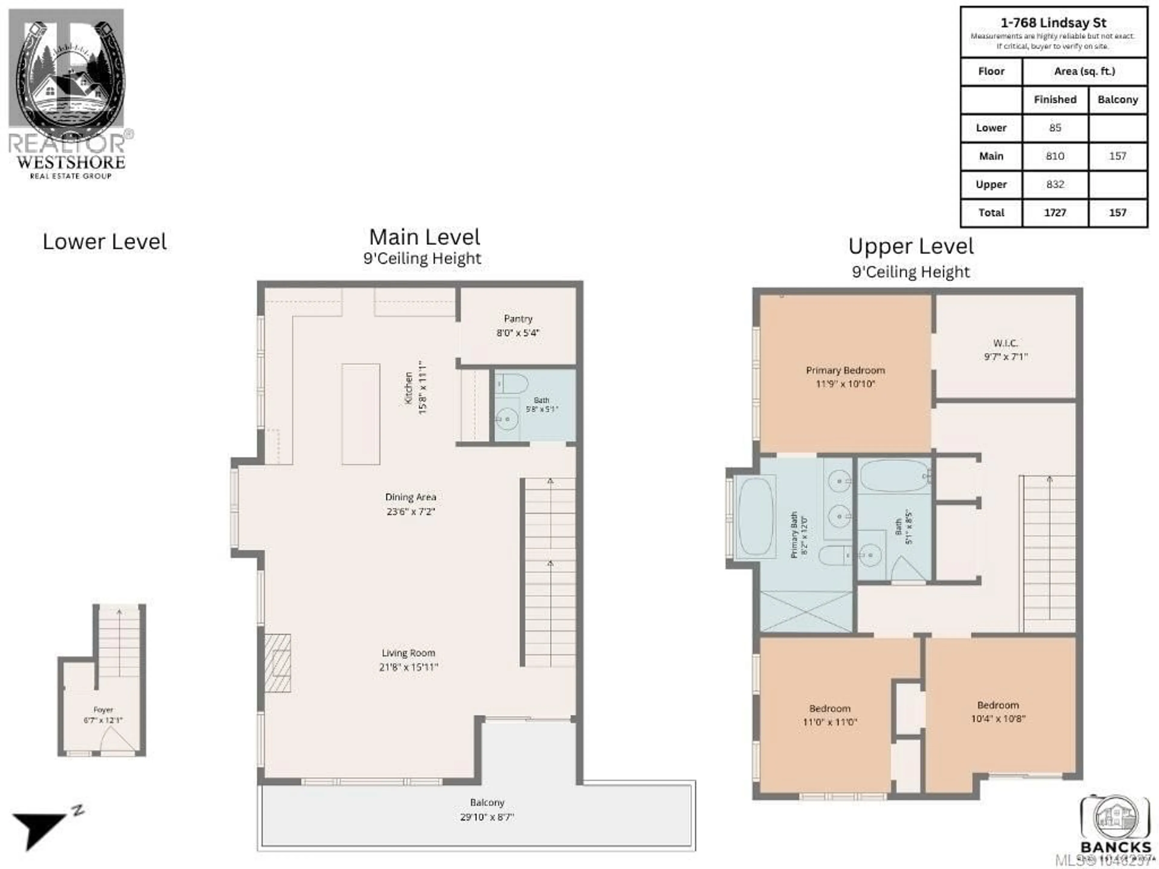 Floor plan for 1 - 768 LINDSAY STREET, Saanich British Columbia V8Z3E1