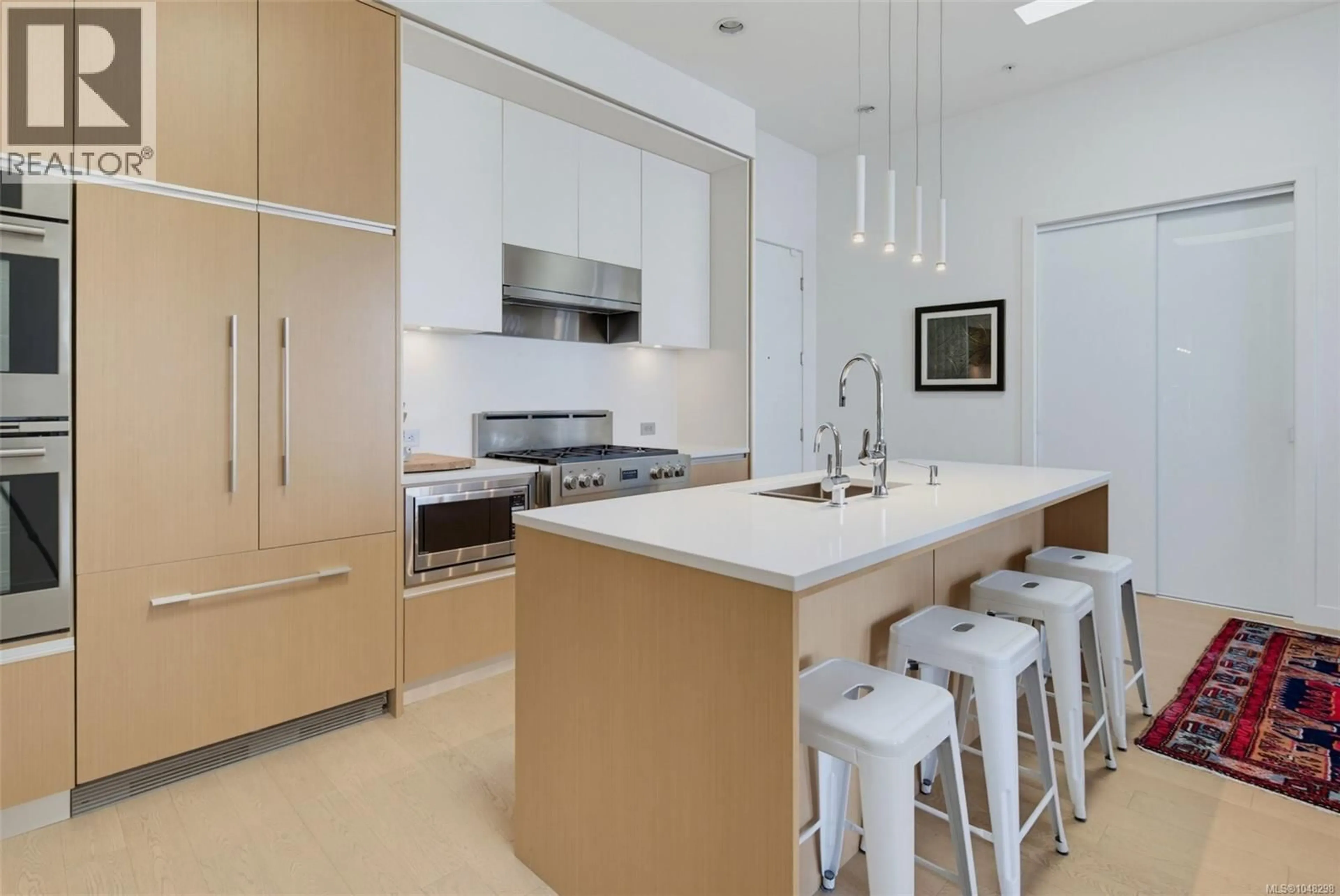 Contemporary kitchen, ceramic/tile floor for PH5 - 1033 COOK STREET, Victoria British Columbia V8V3K9