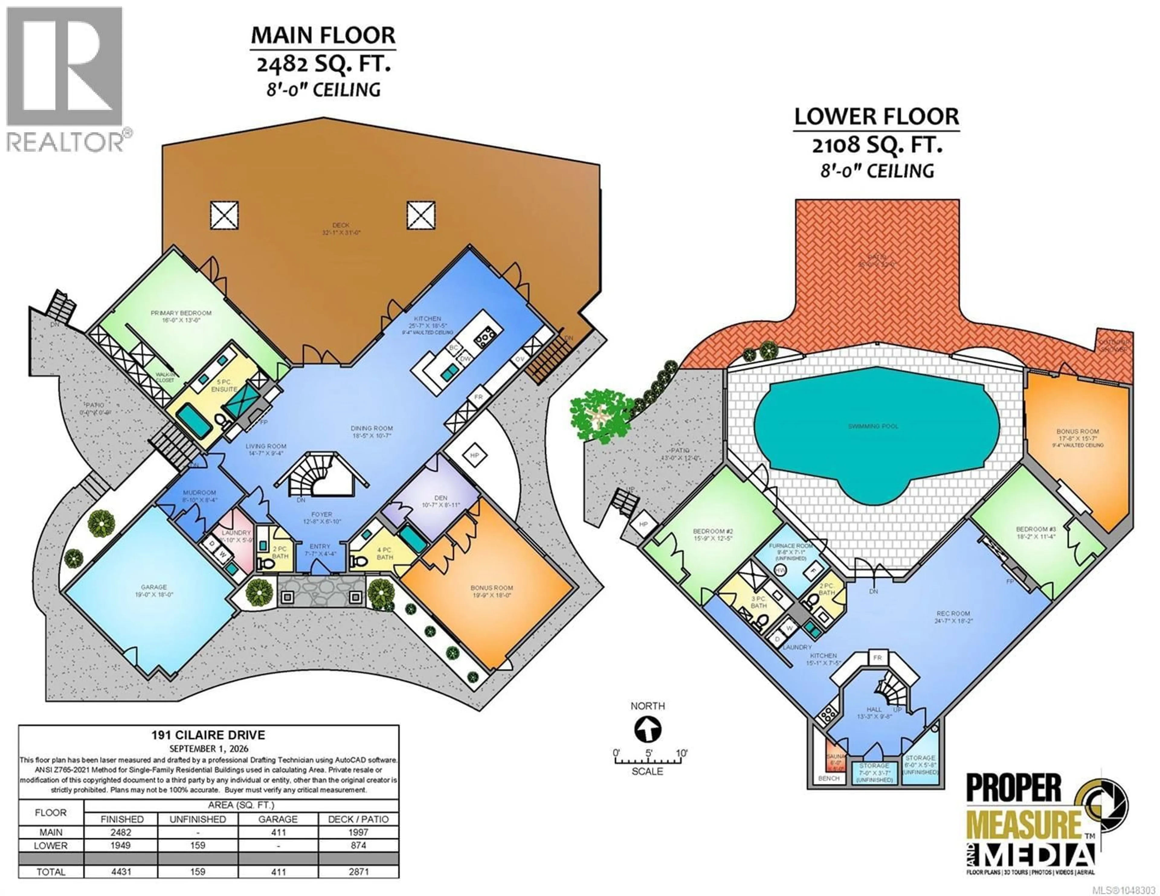 Floor plan for 191 CILAIRE DRIVE, Nanaimo British Columbia V9R5B1