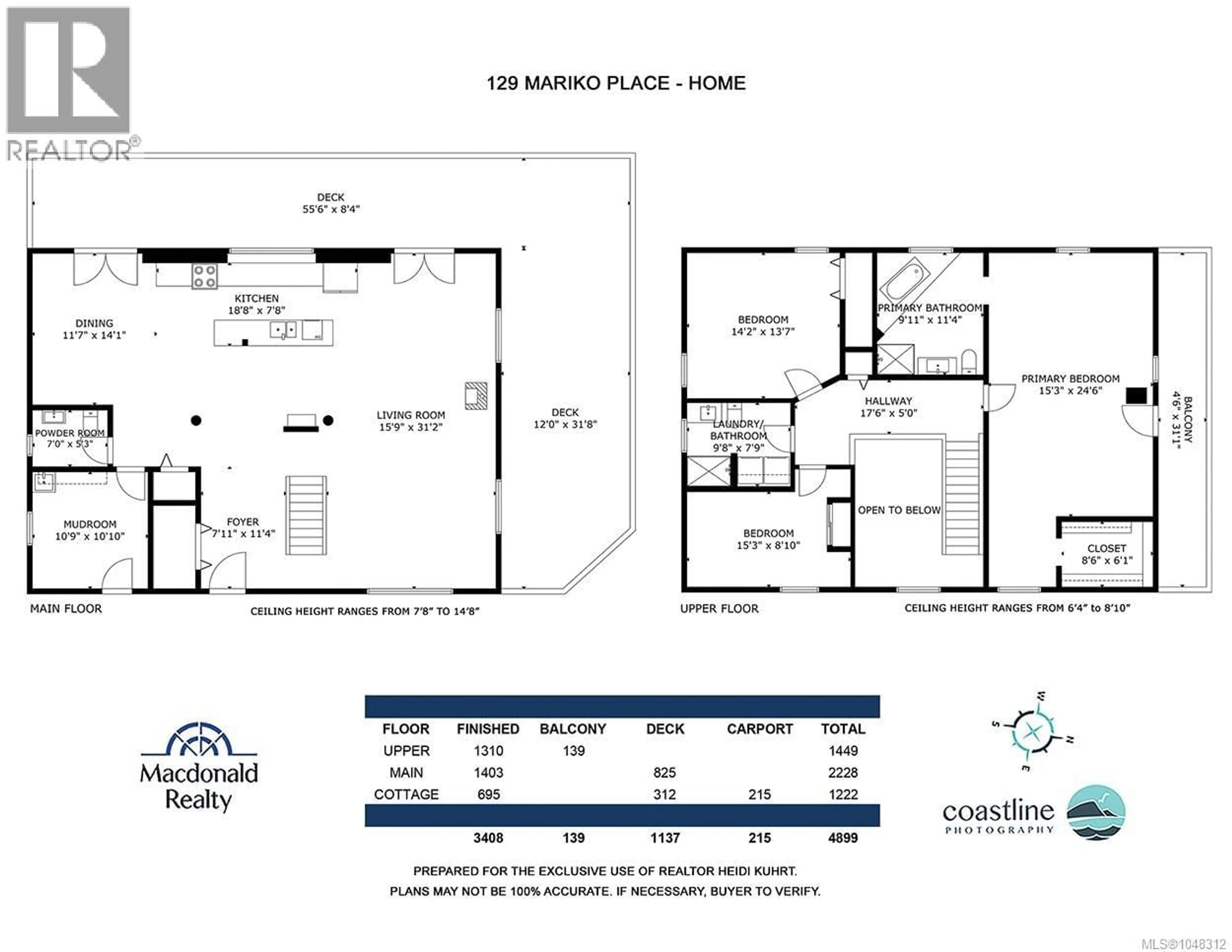 Floor plan for 129 MARIKO PLACE, Salt Spring British Columbia V8K1E1
