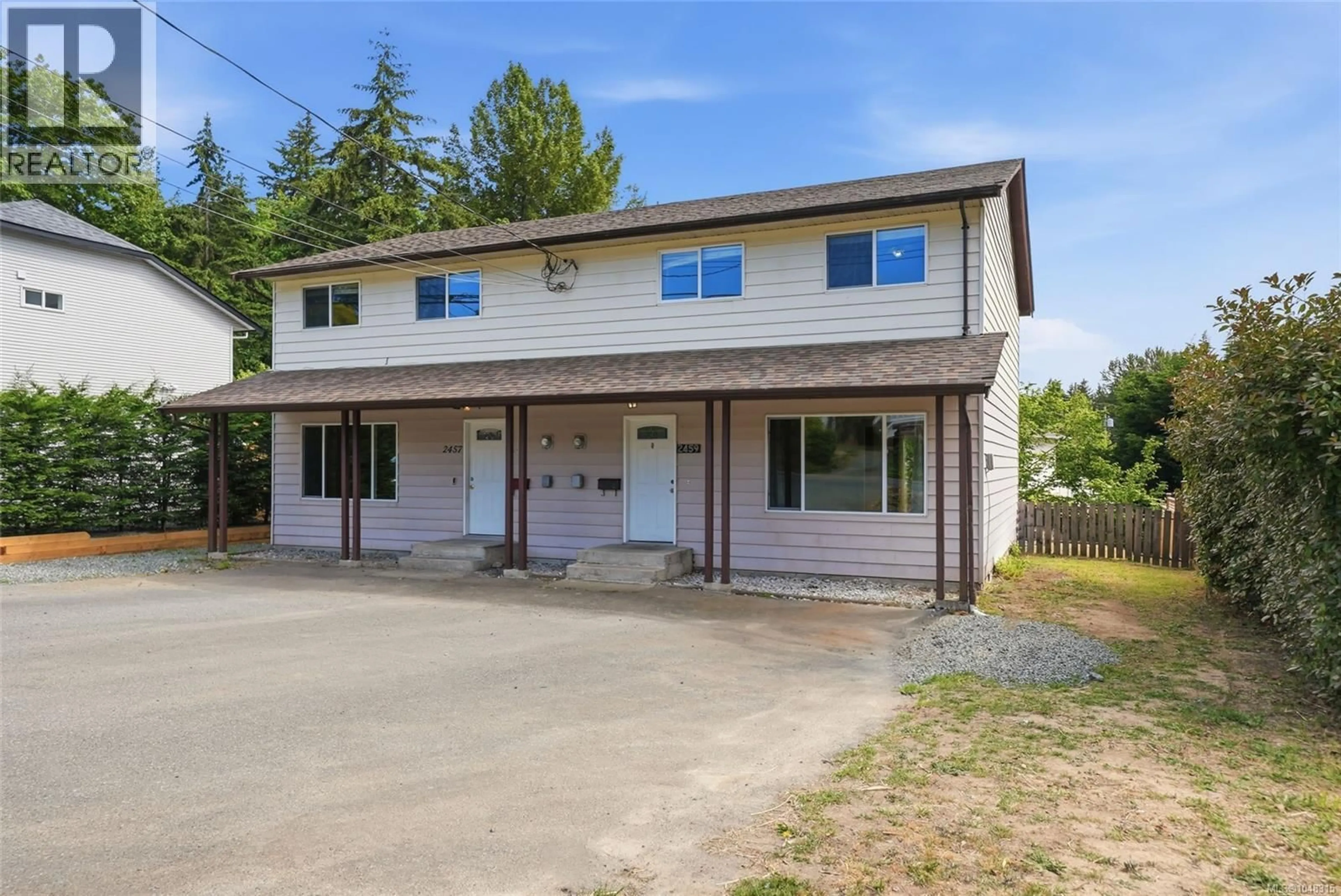 A pic from outside/outdoor area/front of a property/back of a property/a pic from drone, street for 2457 ROSSTOWN ROAD, Nanaimo British Columbia V9T3R6