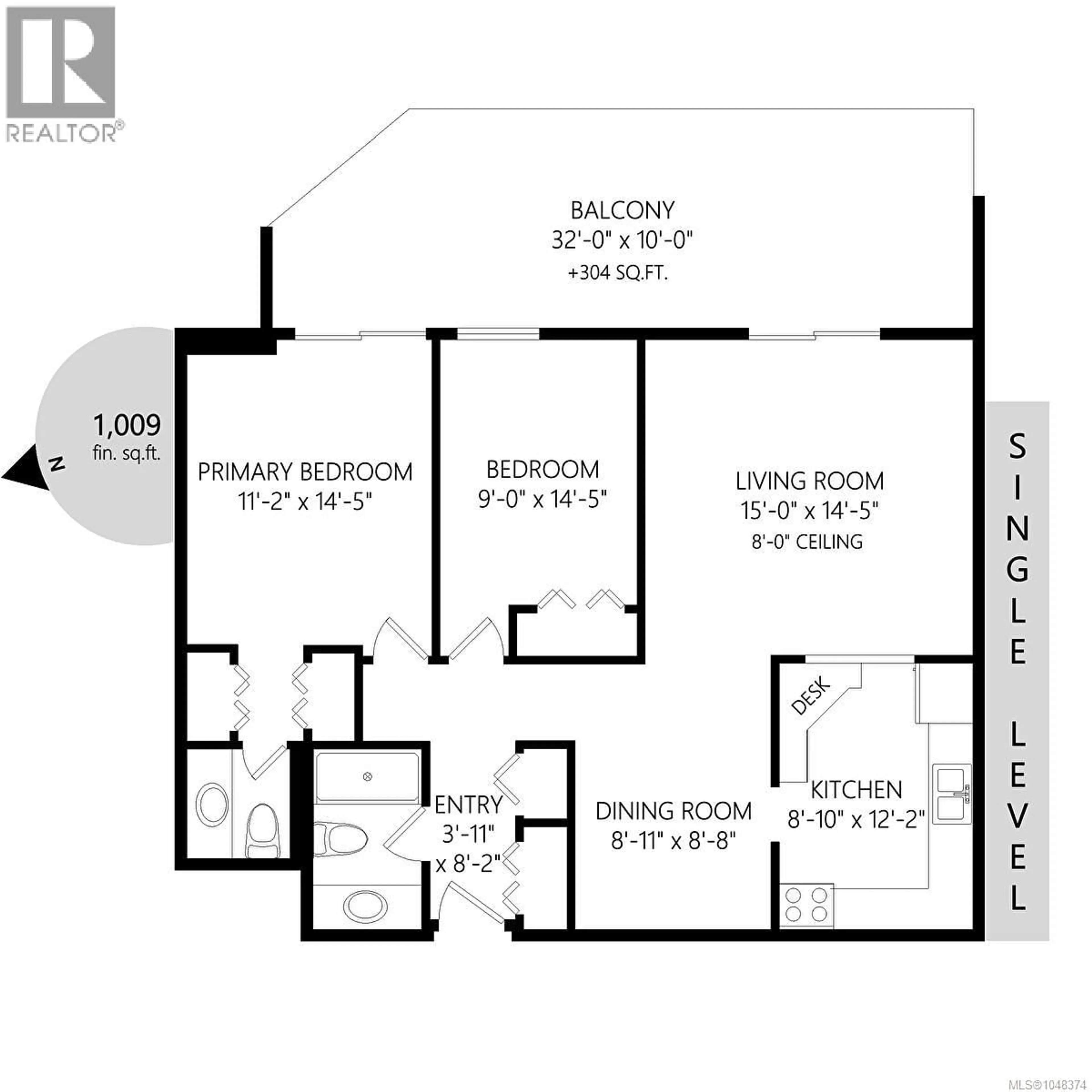 Floor plan for 212 - 1545 PANDORA AVENUE, Victoria British Columbia V8R6R1
