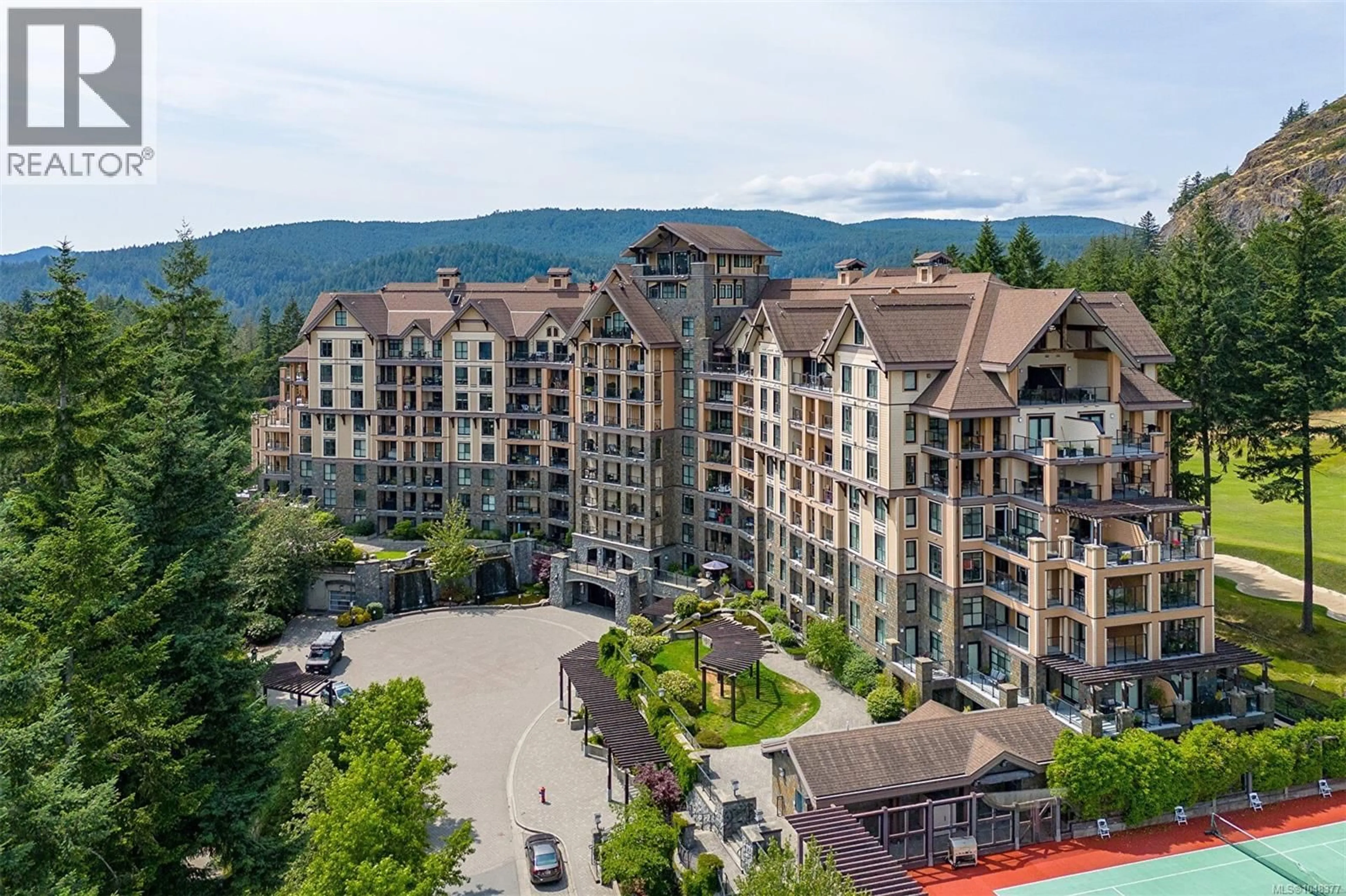 A pic from outside/outdoor area/front of a property/back of a property/a pic from drone, mountain view for 301 - 1400 LYNBURNE PLACE, Langford British Columbia V9B0A4