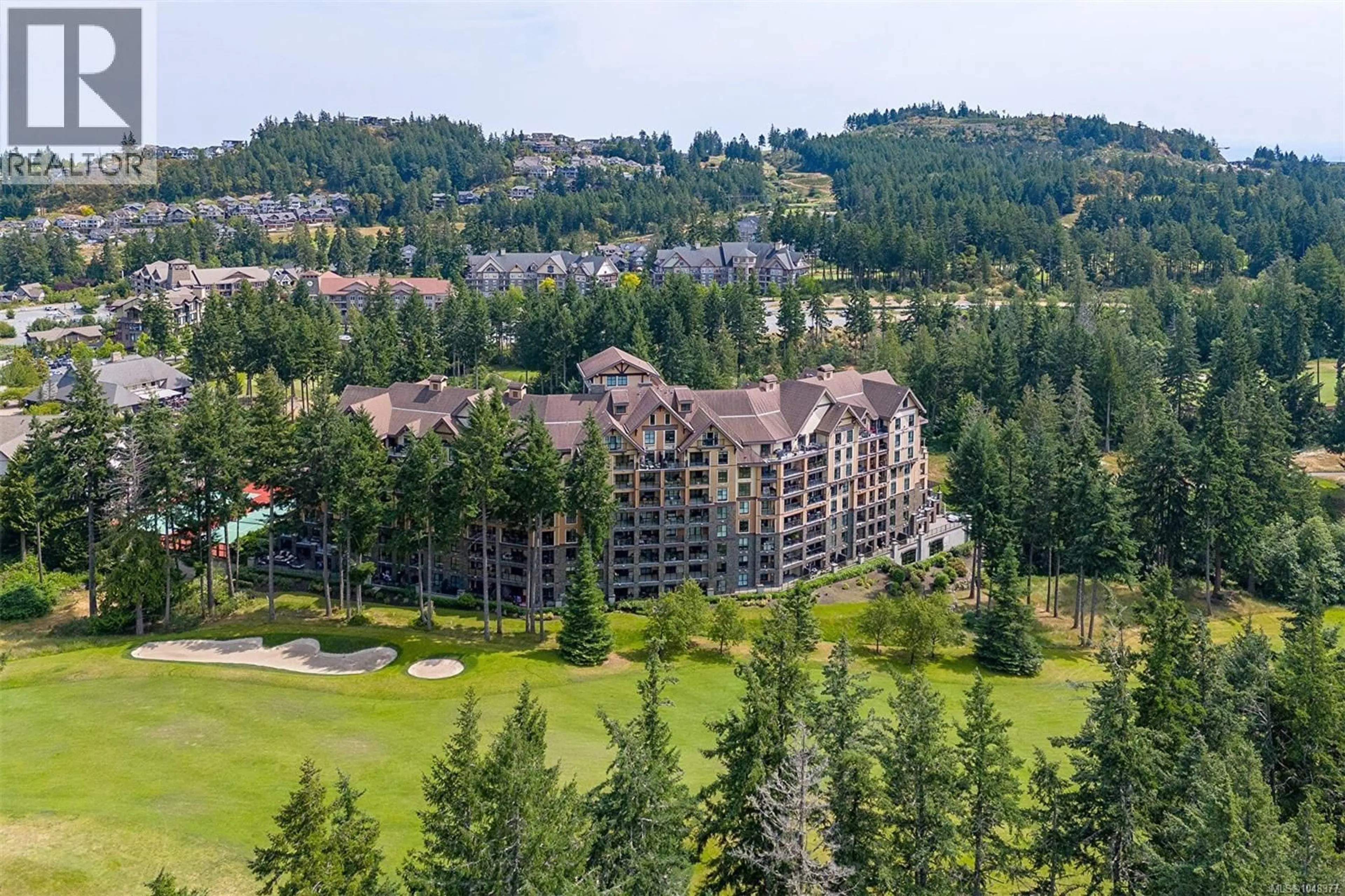 A pic from outside/outdoor area/front of a property/back of a property/a pic from drone, mountain view for 301 - 1400 LYNBURNE PLACE, Langford British Columbia V9B0A4