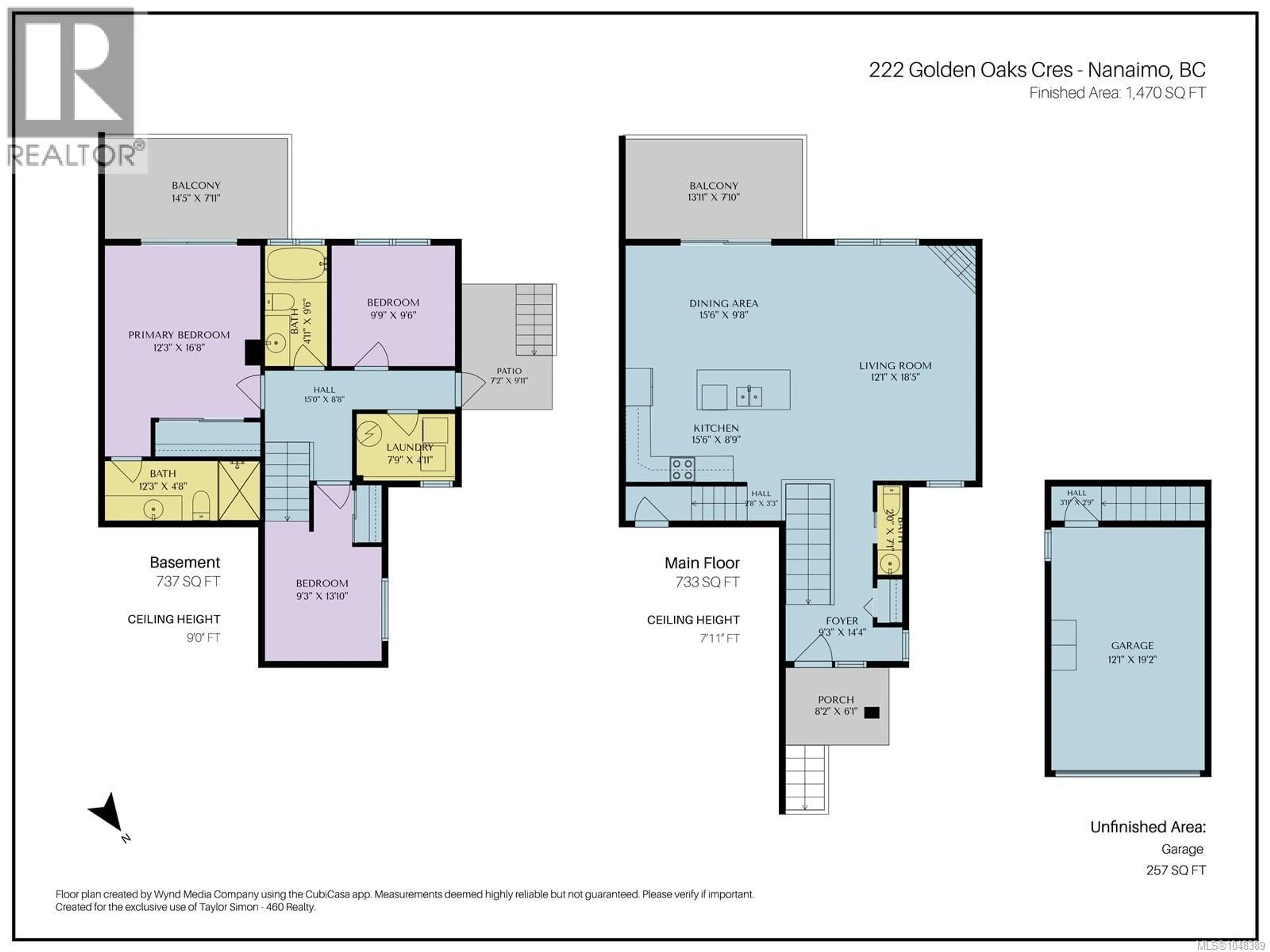 Floor plan for 222 GOLDEN OAKS CRESCENT, Nanaimo British Columbia V9T0K8