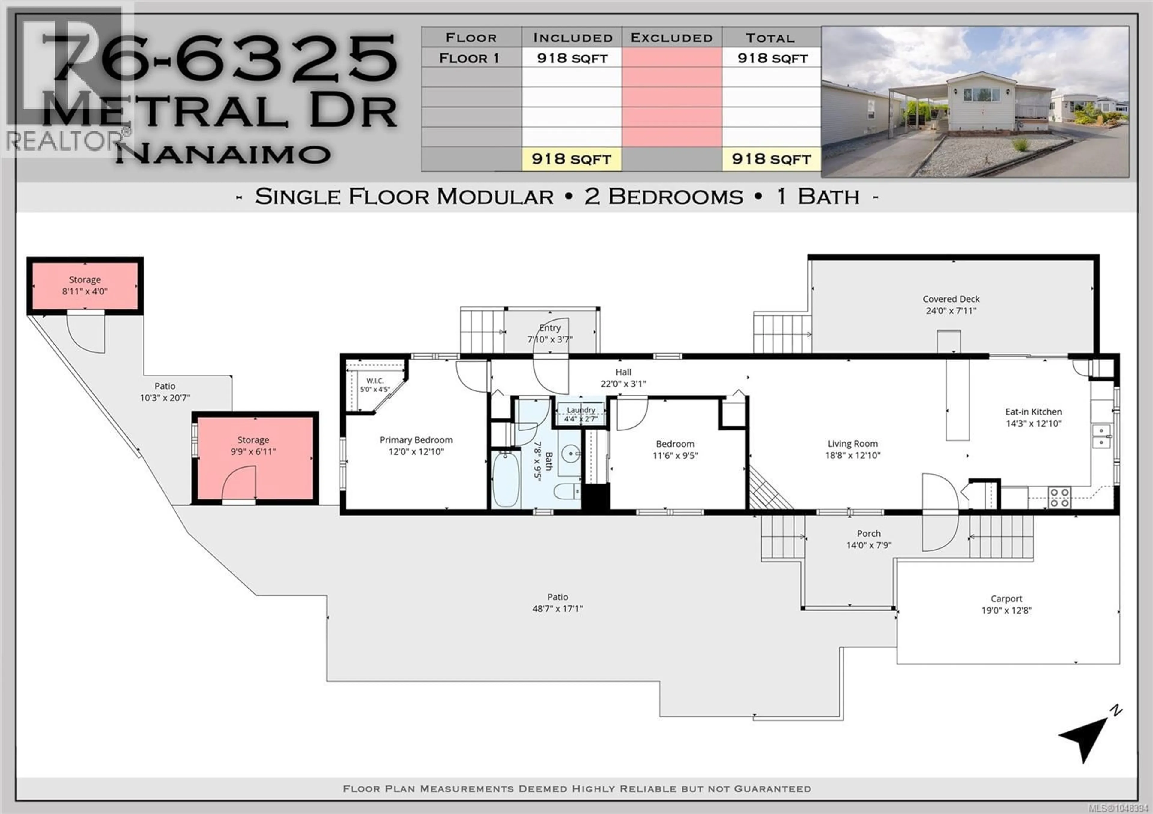 Floor plan for 76 - 6325 METRAL DRIVE, Nanaimo British Columbia V9T6P9
