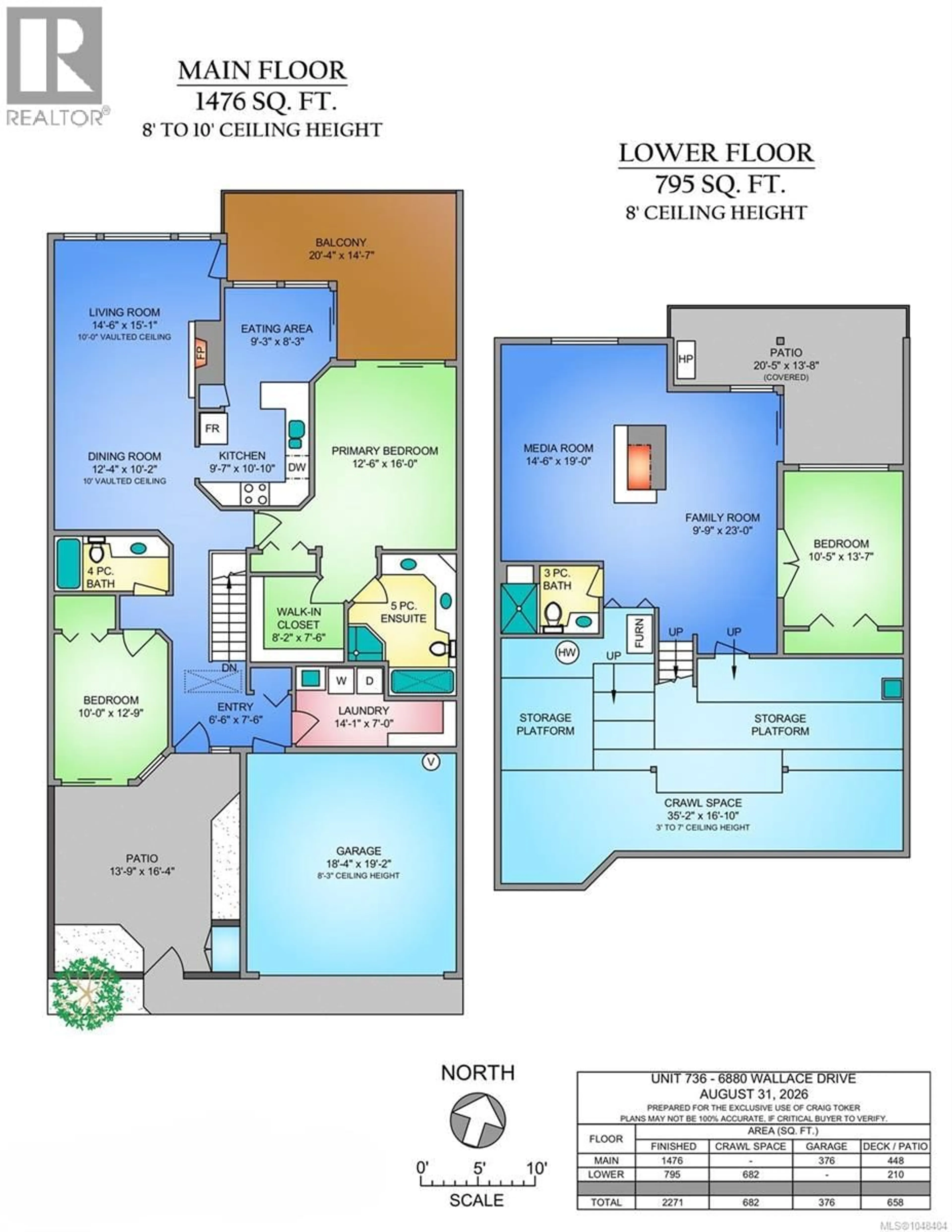 Floor plan for 736 - 6880 WALLACE DRIVE, Central Saanich British Columbia V0S1A0