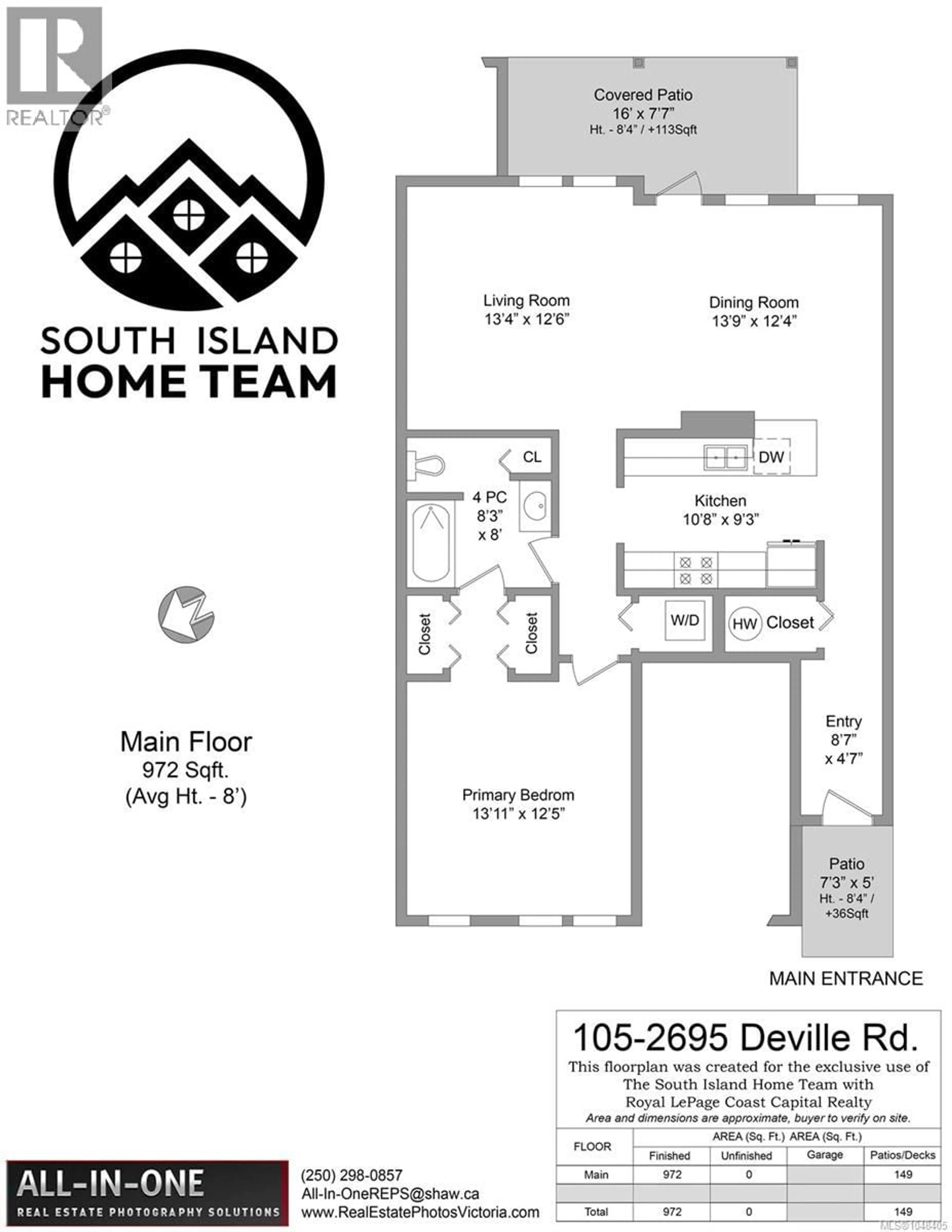 Floor plan for 105 - 2695 DEVILLE ROAD, Langford British Columbia V8V1A1