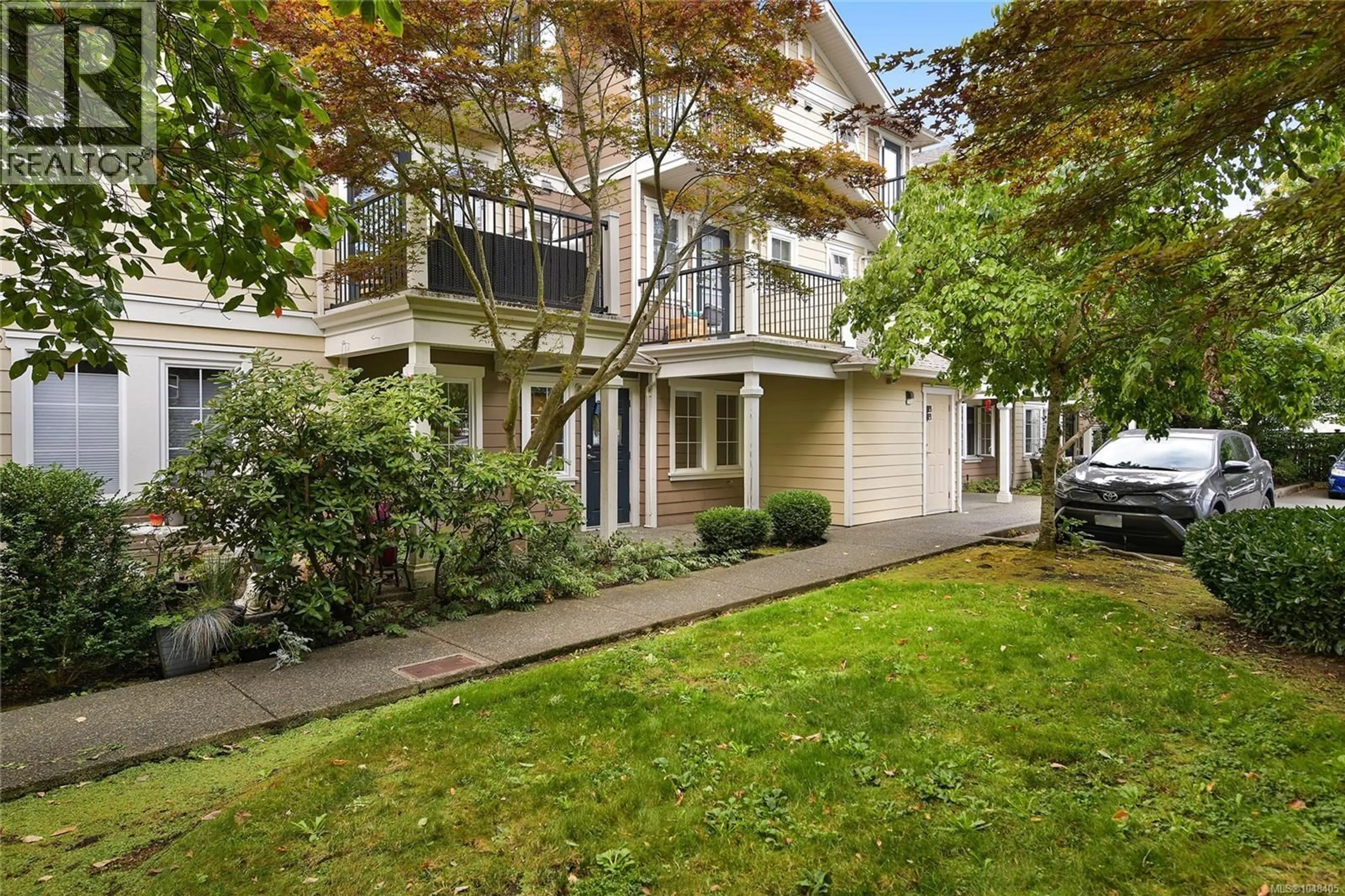 A pic from outside/outdoor area/front of a property/back of a property/a pic from drone, street for 105 - 2695 DEVILLE ROAD, Langford British Columbia V8V1A1