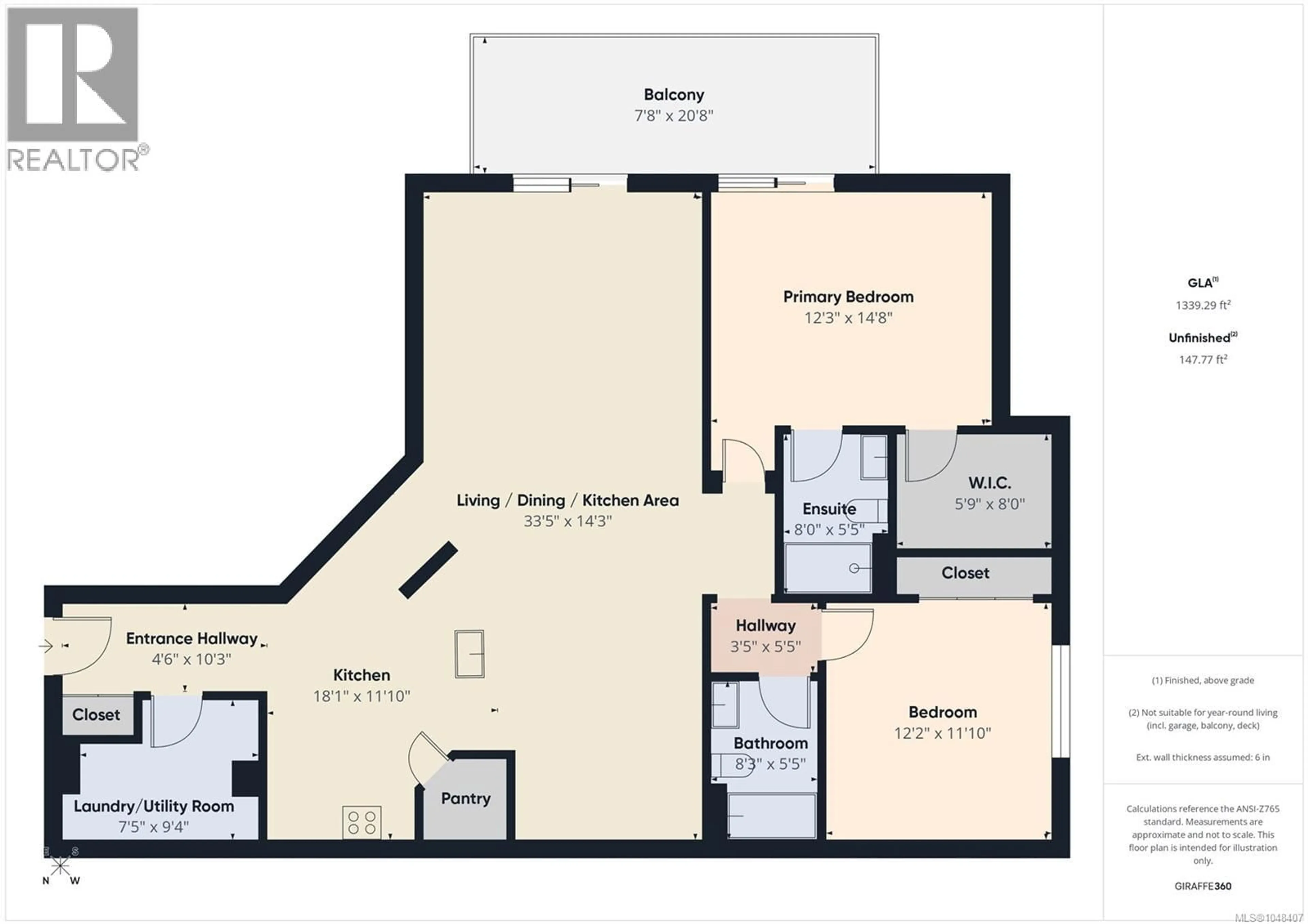 Floor plan for 304 - 104 ESPLANADE STREET, Nanaimo British Columbia V9R0G6