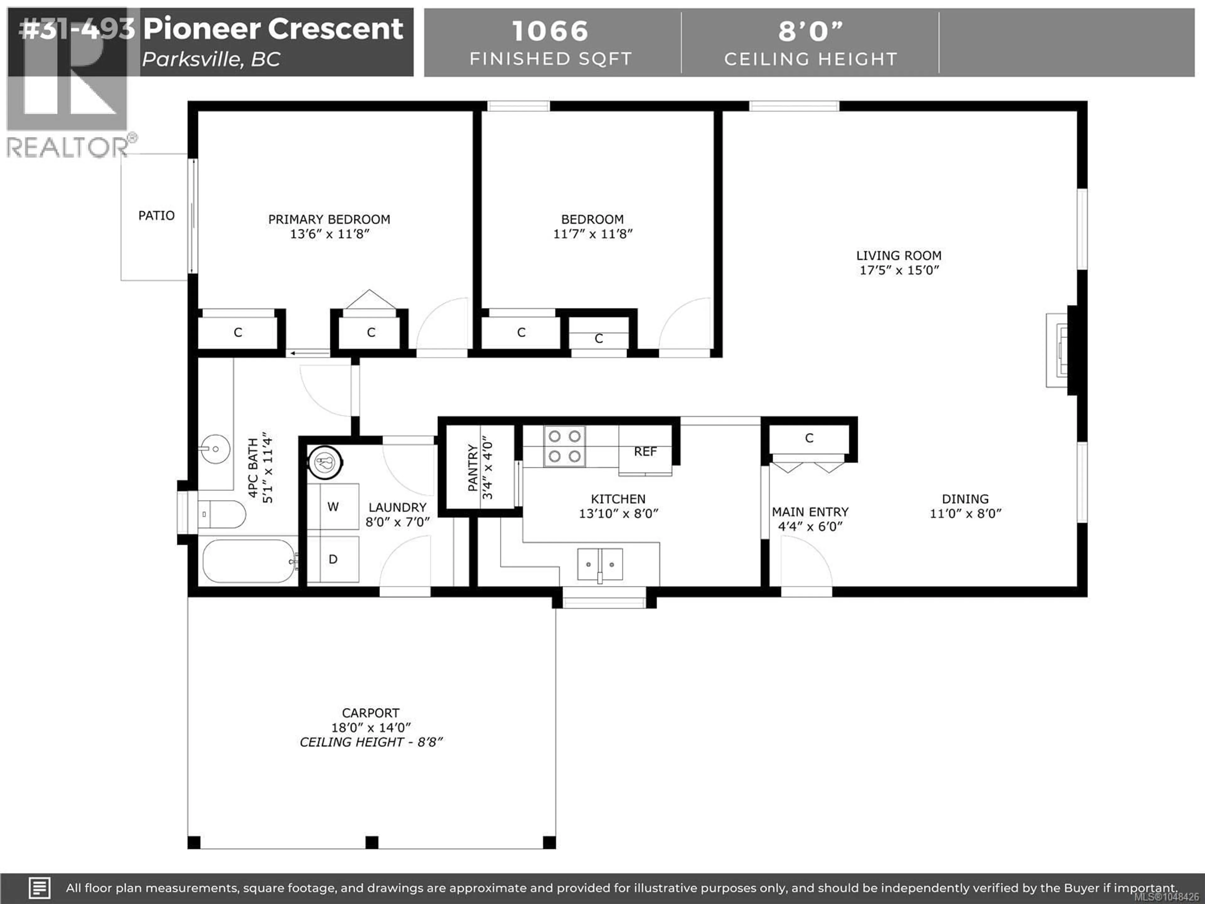 Floor plan for 31 - 493 PIONEER CRESCENT, Parksville British Columbia V9P1V1