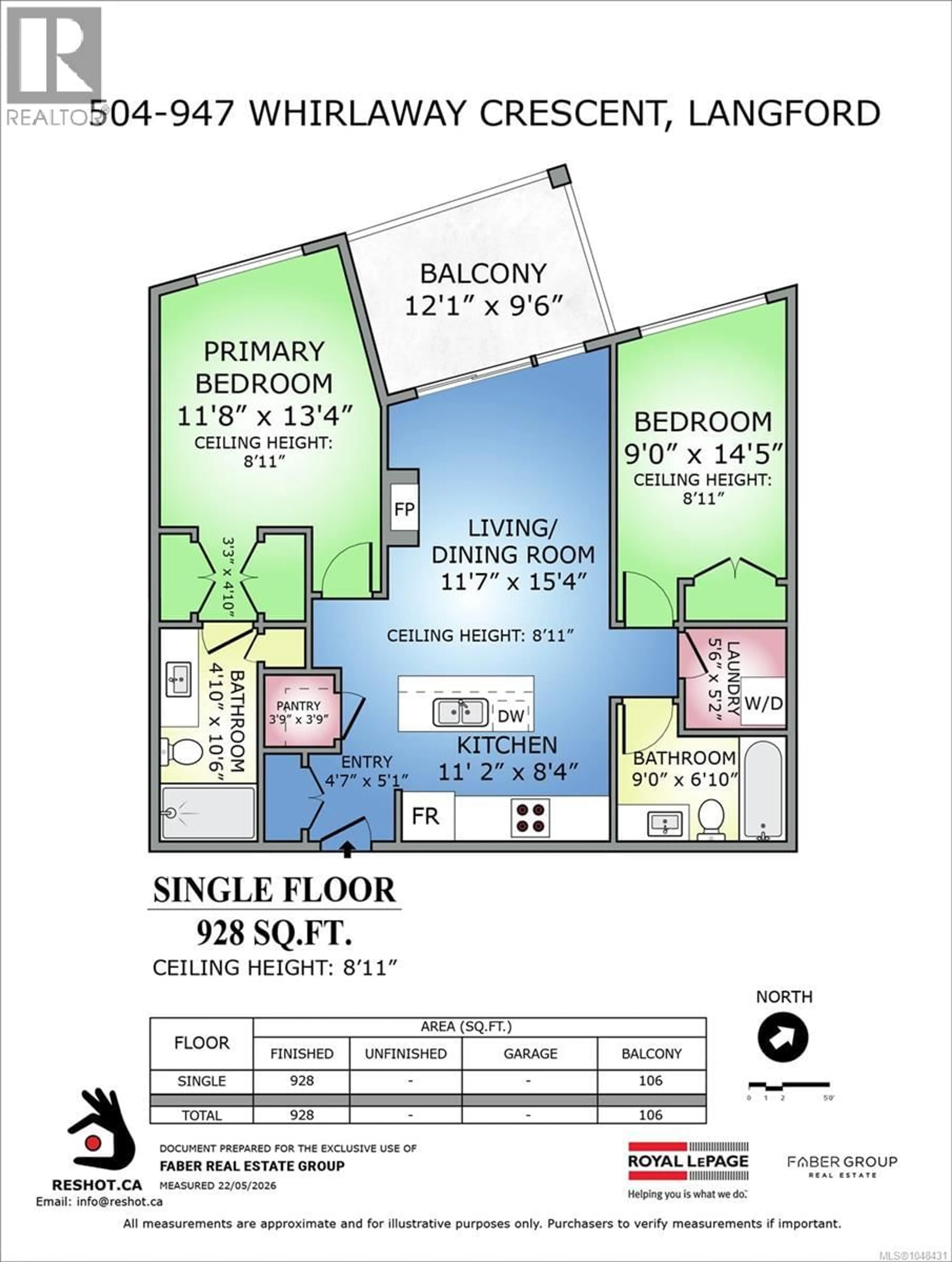 Floor plan for 504 - 947 WHIRLAWAY CRESCENT, Langford British Columbia V9B6Z9
