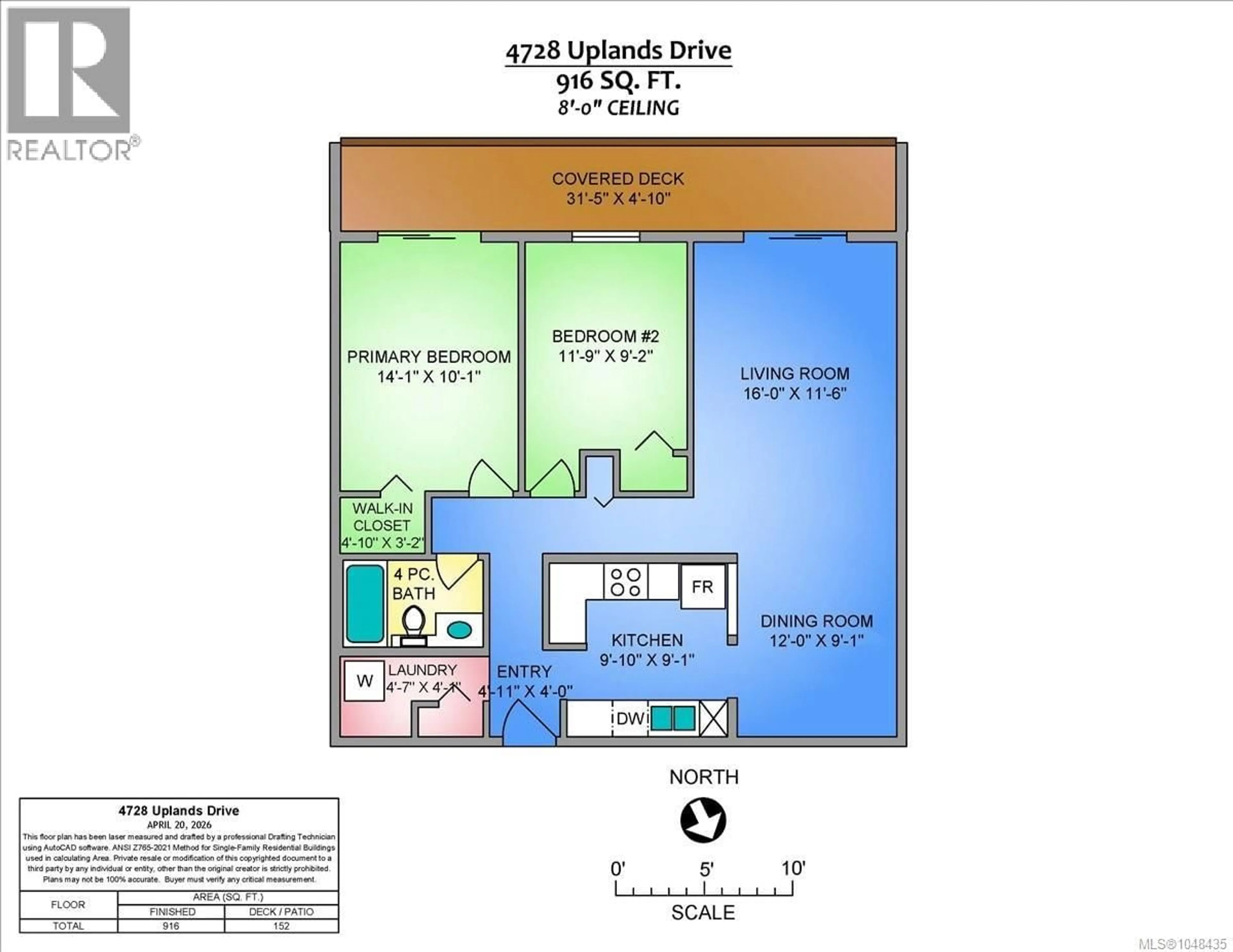 Floor plan for 402 - 4728 UPLANDS DRIVE, Nanaimo British Columbia V9T4S9