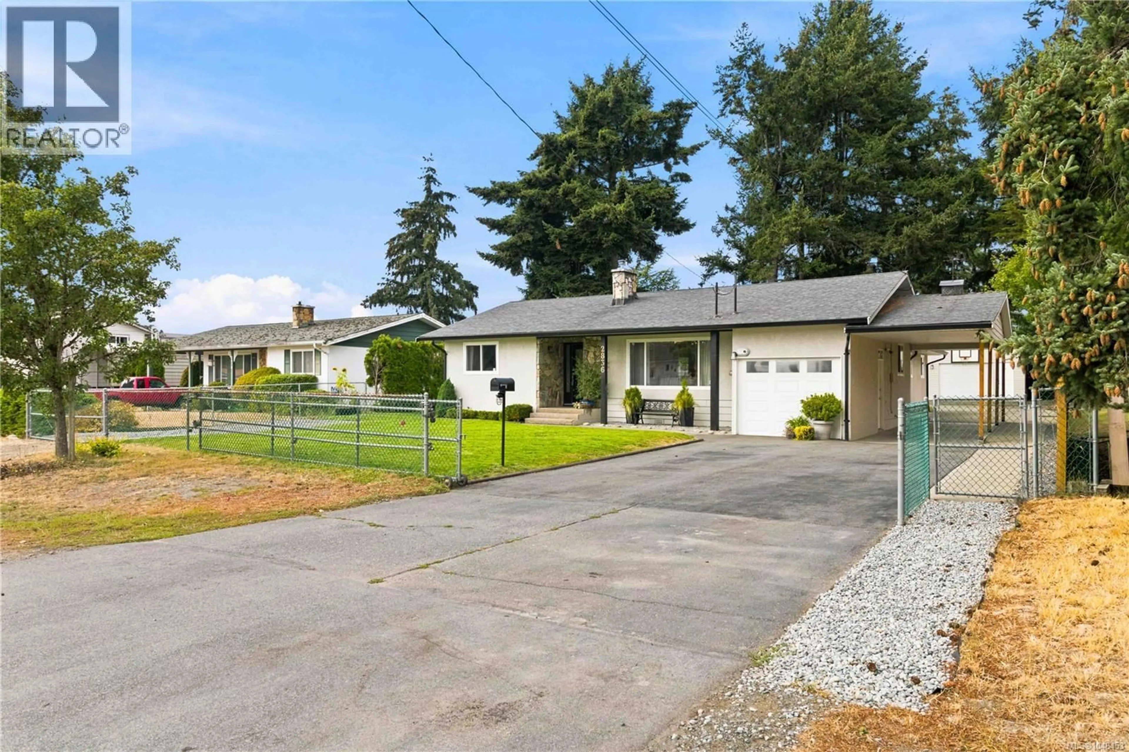 Home with vinyl exterior material, street for 2836 RITA ROAD, Langford British Columbia V9B3Z8