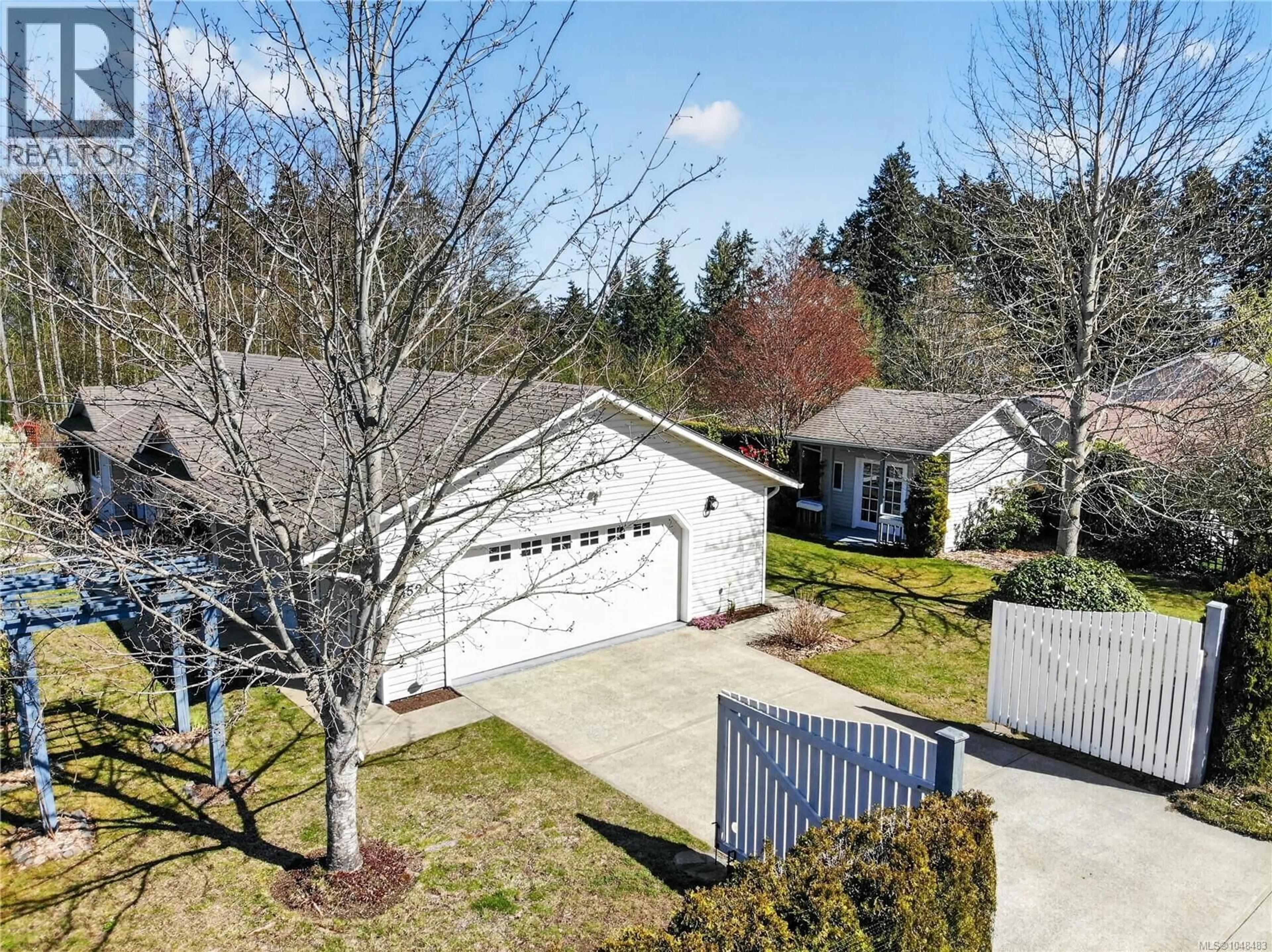 A pic from outside/outdoor area/front of a property/back of a property/a pic from drone, street for 4521 SUNWOOD PLACE, Bowser British Columbia V0R1G0