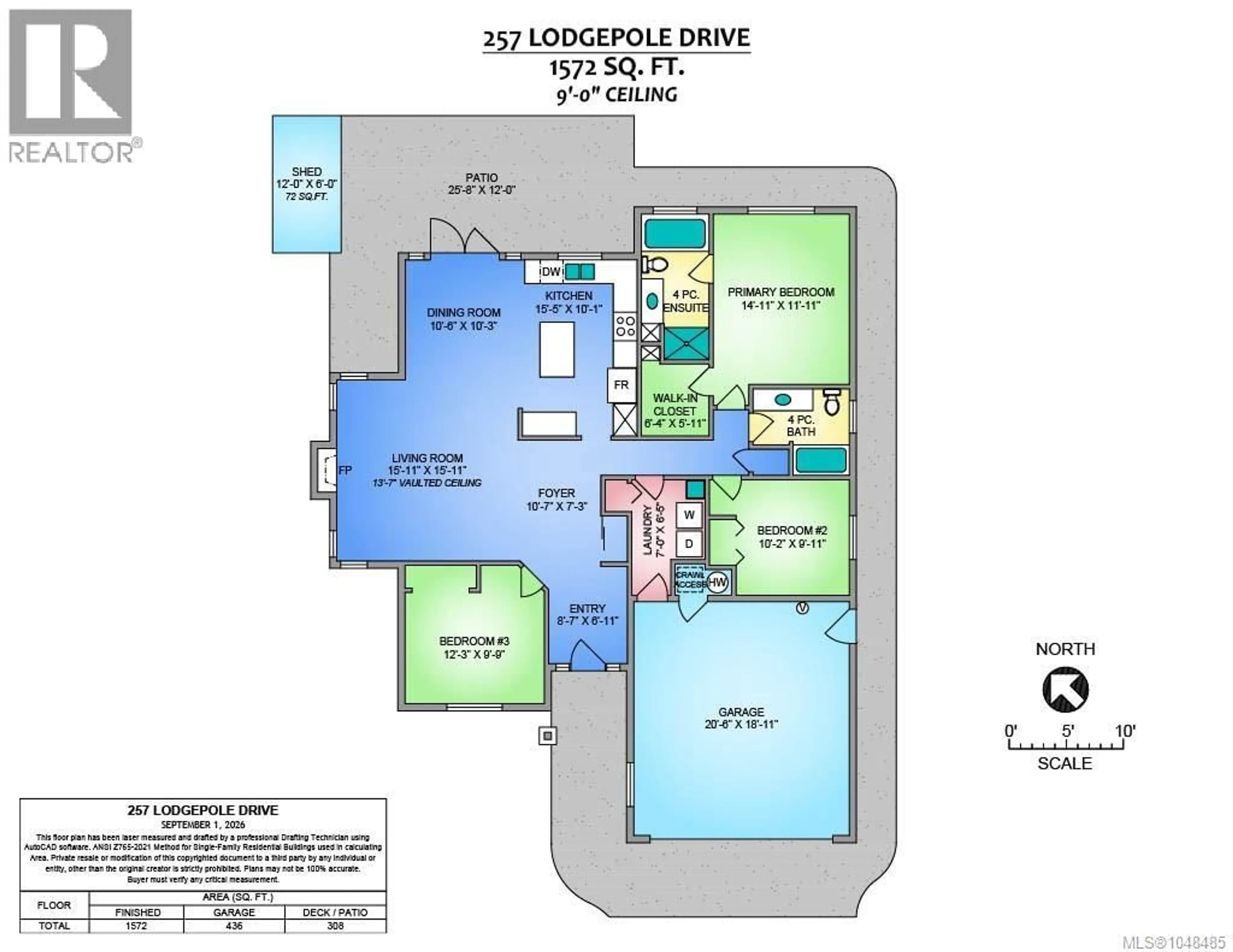 Floor plan for 257 LODGEPOLE DRIVE, Parksville British Columbia V9P2Z6