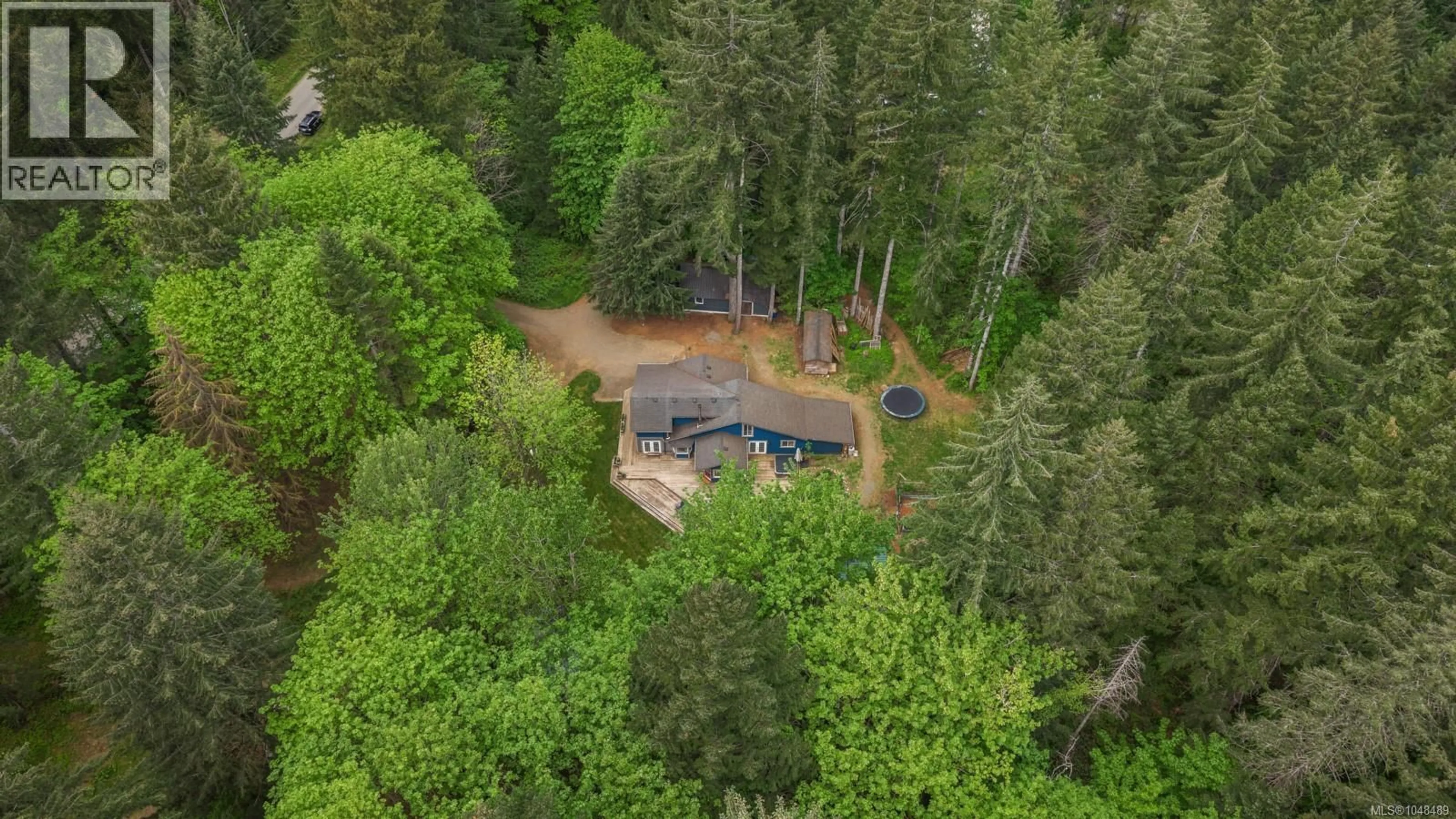 A pic from outside/outdoor area/front of a property/back of a property/a pic from drone, forest/trees view for 9525 DOYLE ROAD, Black Creek British Columbia V9J1E7