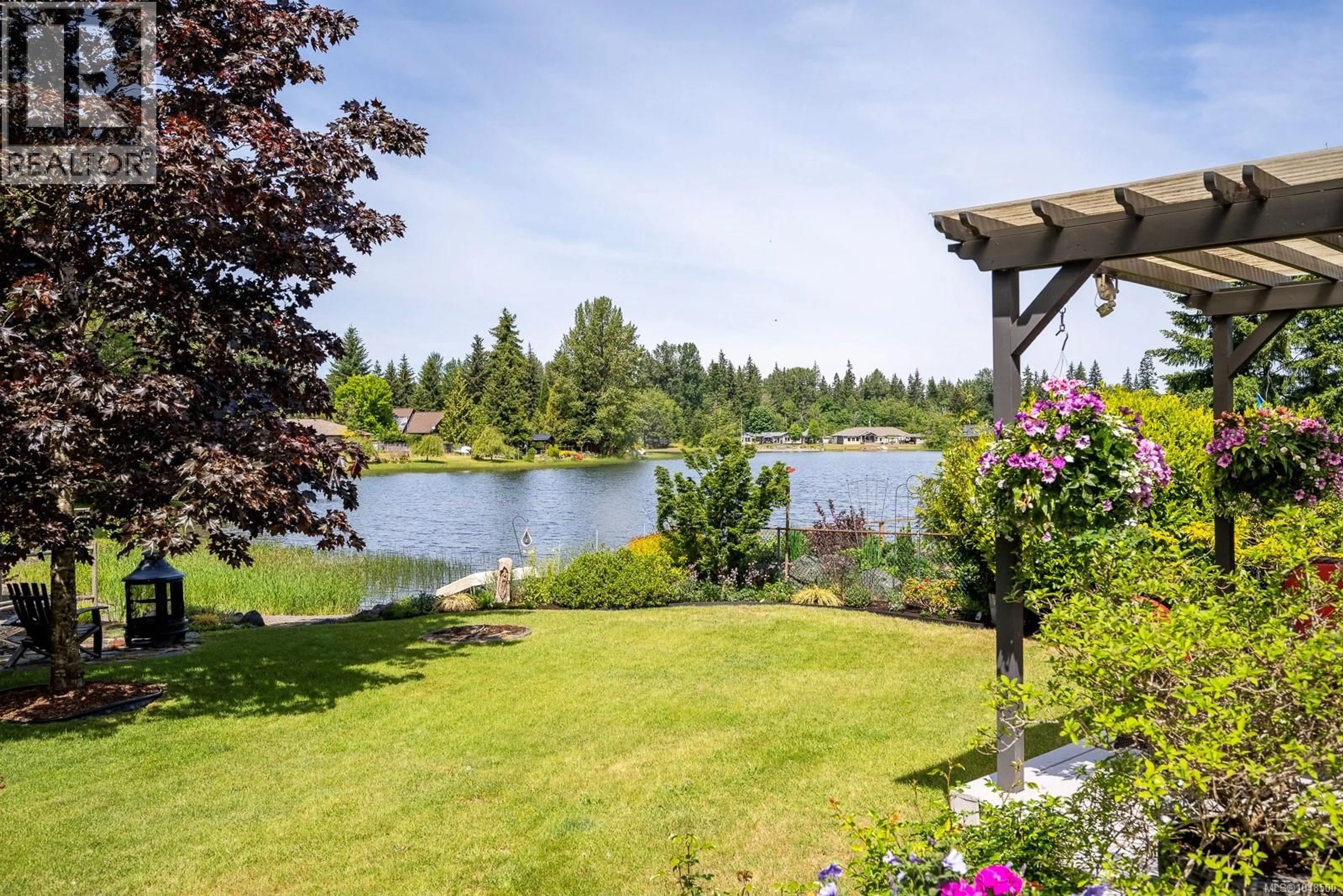 Patio, water/lake/river/ocean view for 9310 MARTIN PARK DRIVE, Black Creek British Columbia V9J1C4